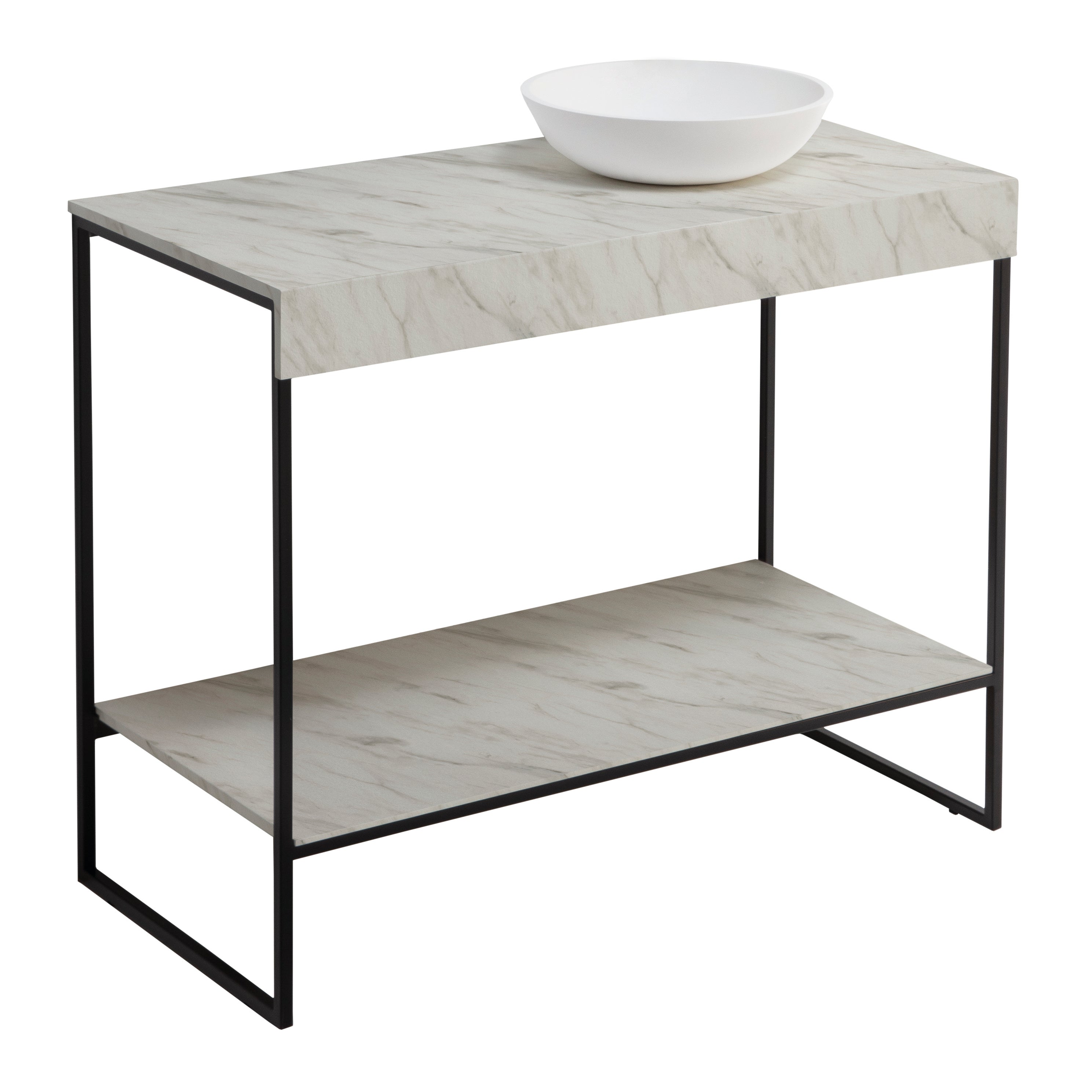 Top per lavabo Alec bianco resina - 2