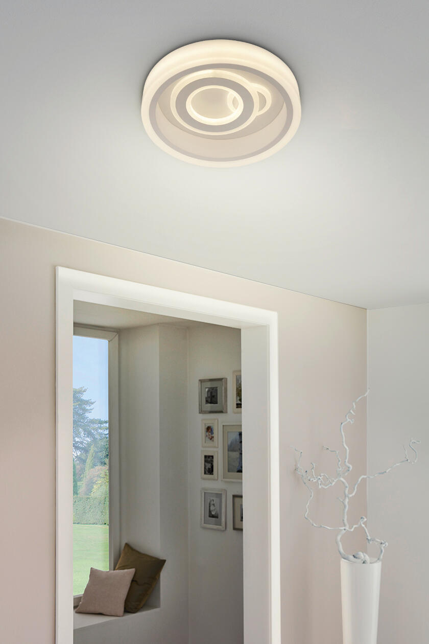 Plafonnier, design métal blanc module led EGLO Remidos D.30 cm - 2