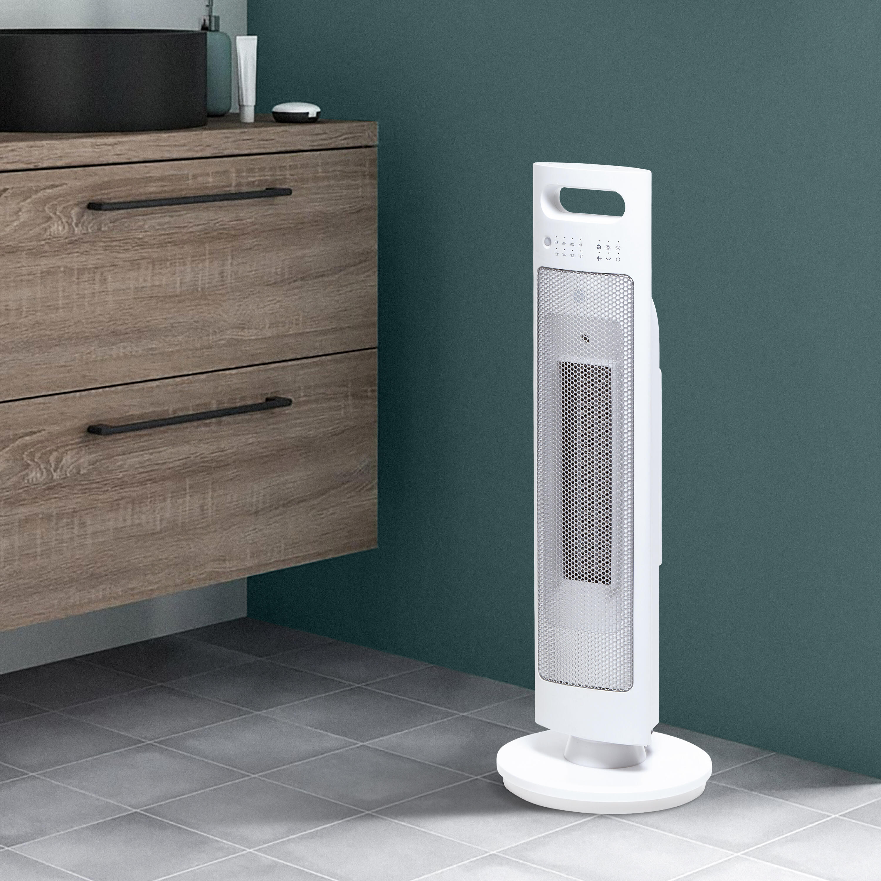 Termowentylator ceramiczny kolumnowy 2500W Biały EQUATION - 2