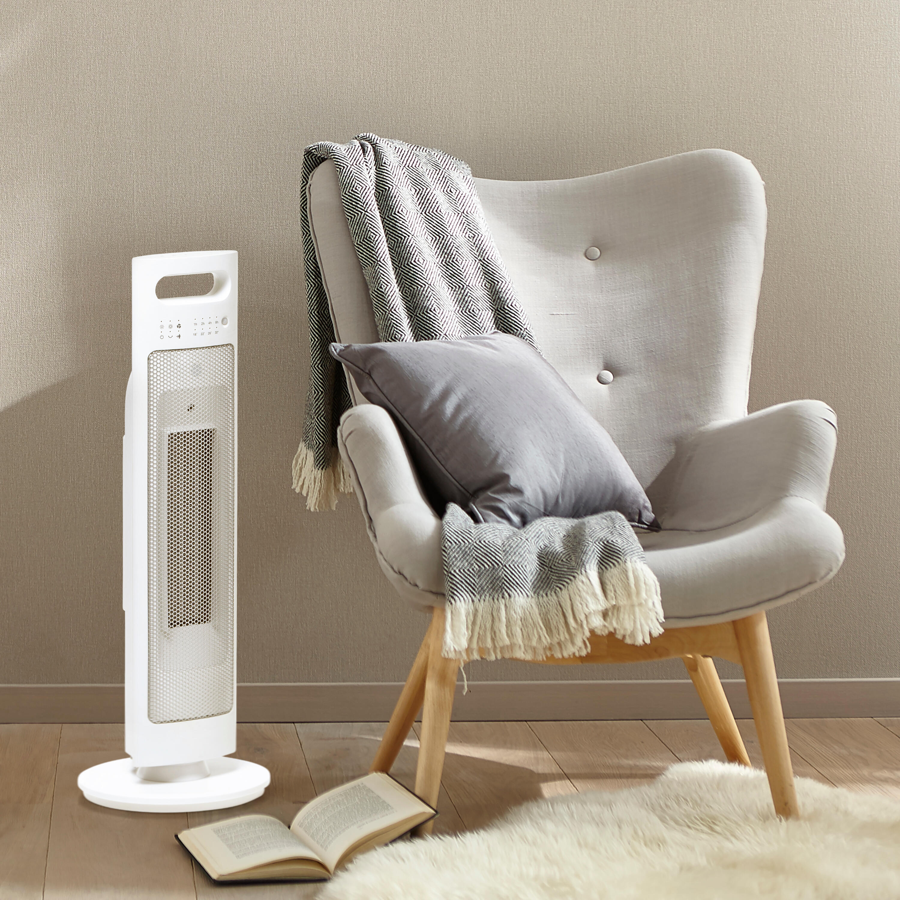 Termowentylator ceramiczny kolumnowy 2500W Biały EQUATION - 3