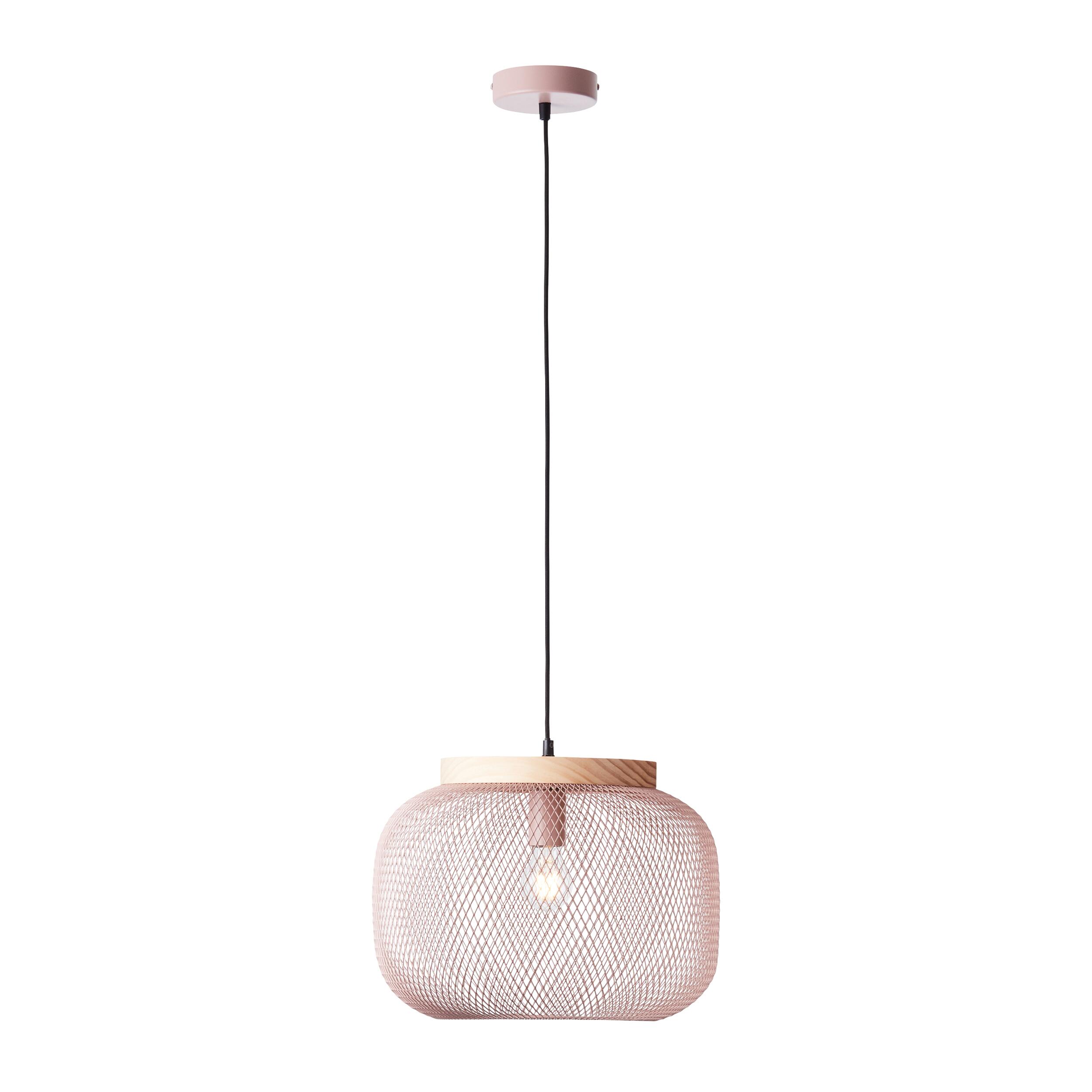 Lampadario Natura Giada rosa paralume rosa E27 Ø39cm BRILLIANT - 9
