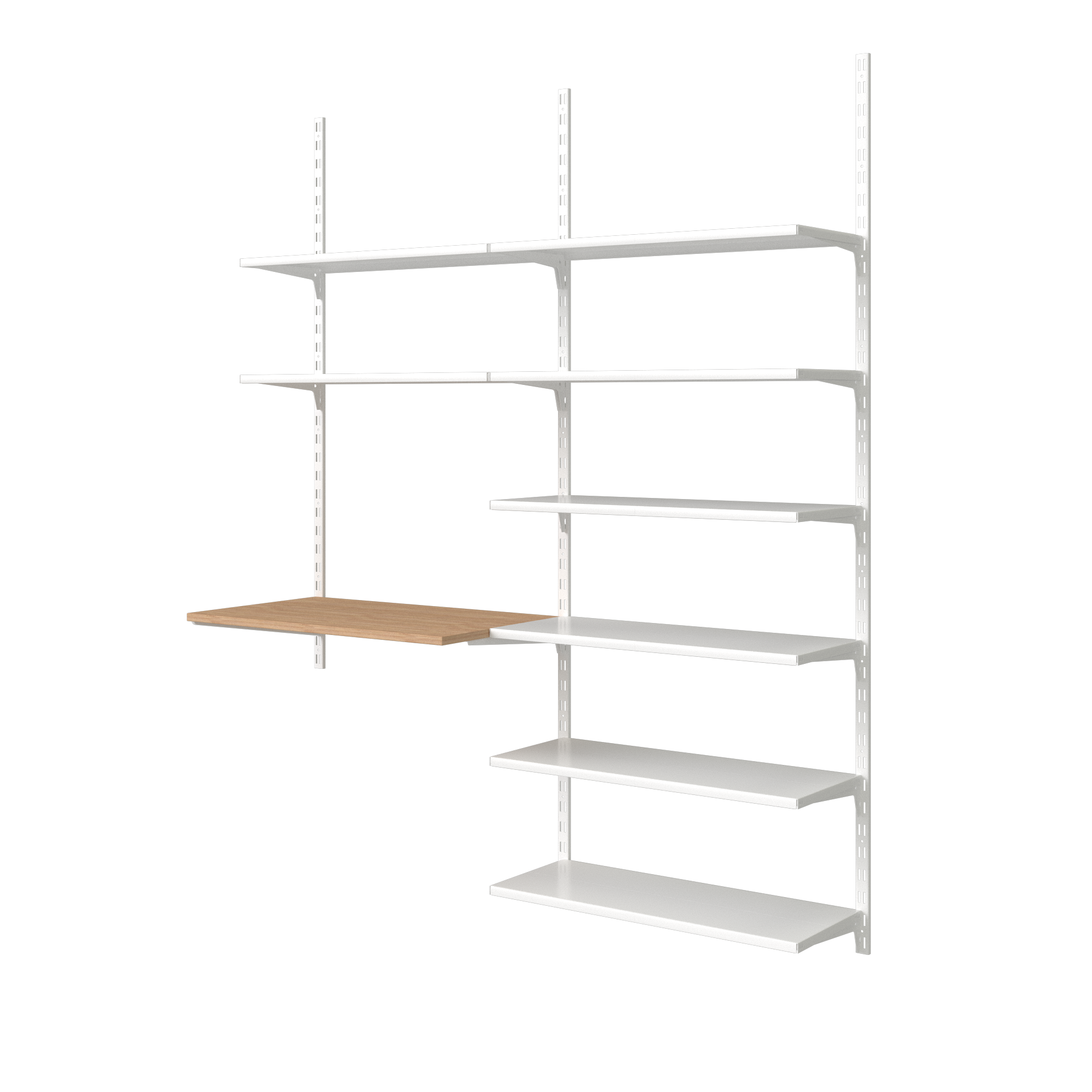 Cremagliera doppia Spaceo H 200 x L 0.25 cm, Sp 1.5 mm bianco - 46