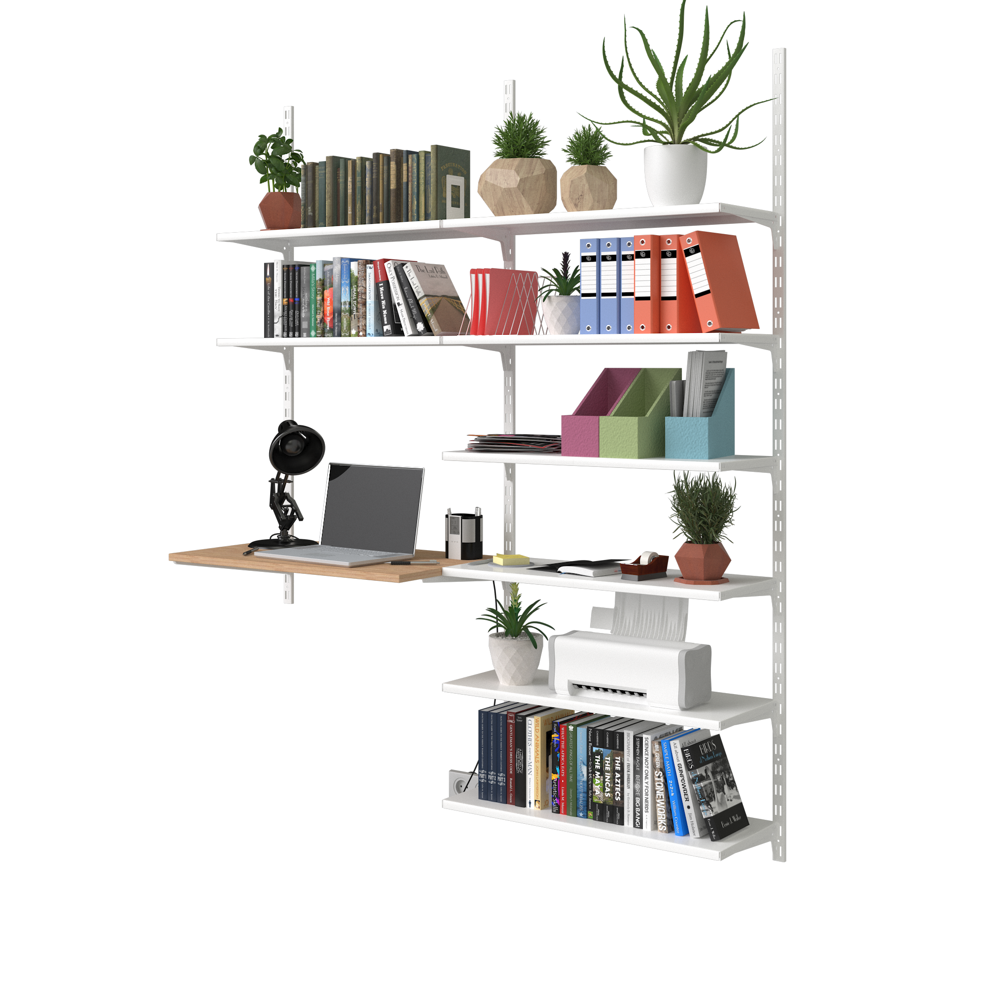 Cremagliera doppia Spaceo H 200 x L 0.25 cm, Sp 1.5 mm bianco - 29