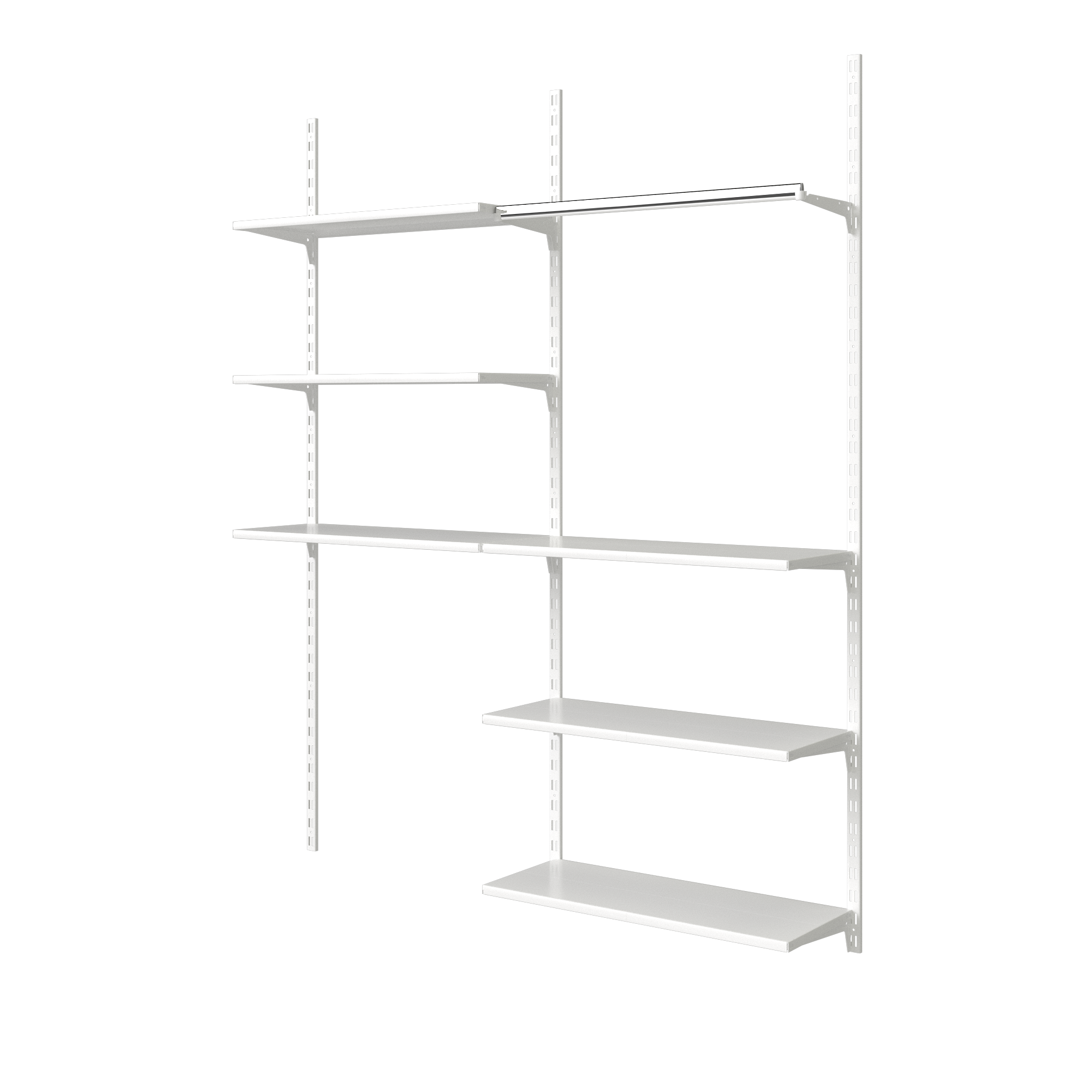 Cremagliera doppia Spaceo H 200 x L 0.25 cm, Sp 1.5 mm bianco - 45