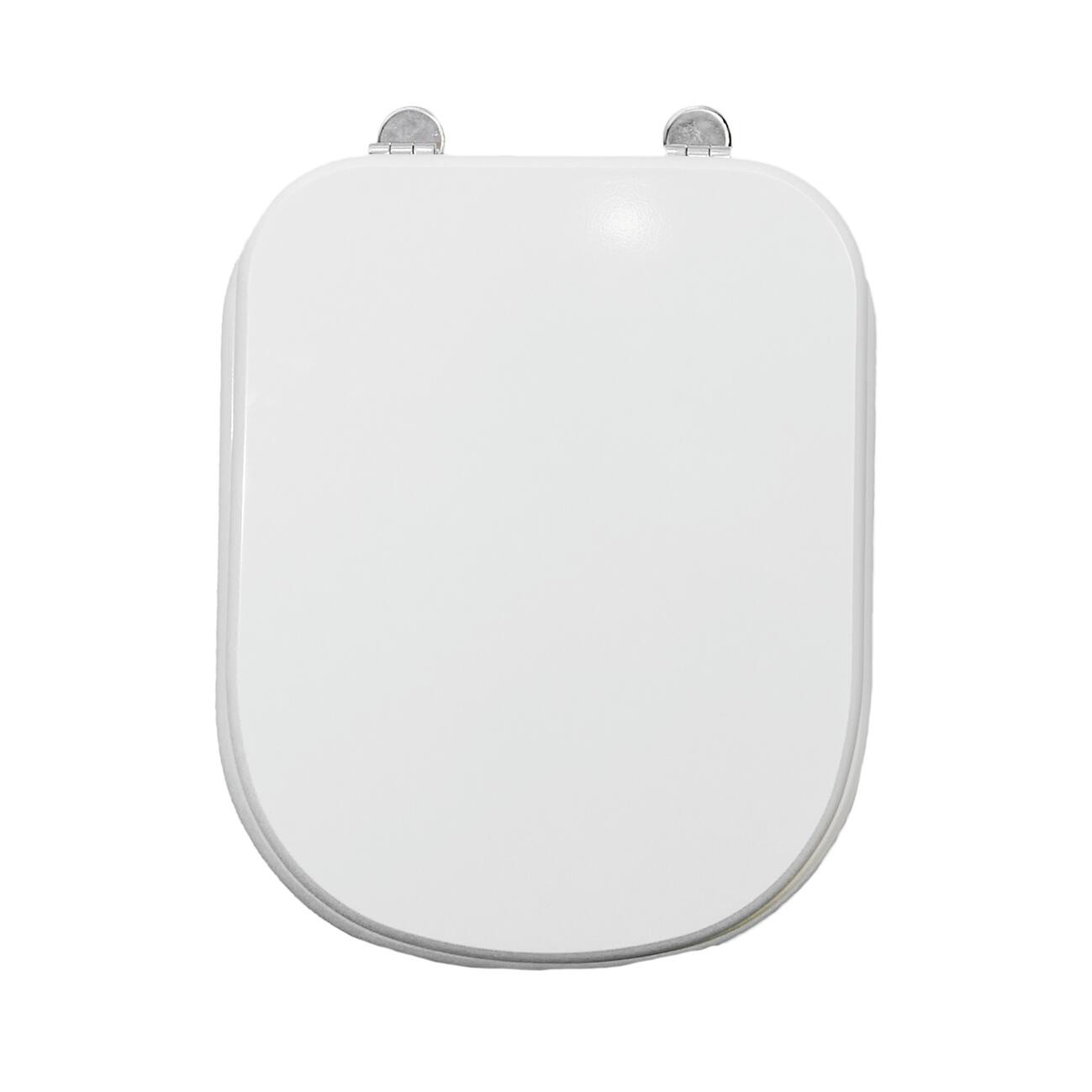 Copriwater Universale MUJIUSHI, Sedile WC A Forma D Con Chiusura Ammortizzata, Regolabile, Bianco, Facile Da Pulire