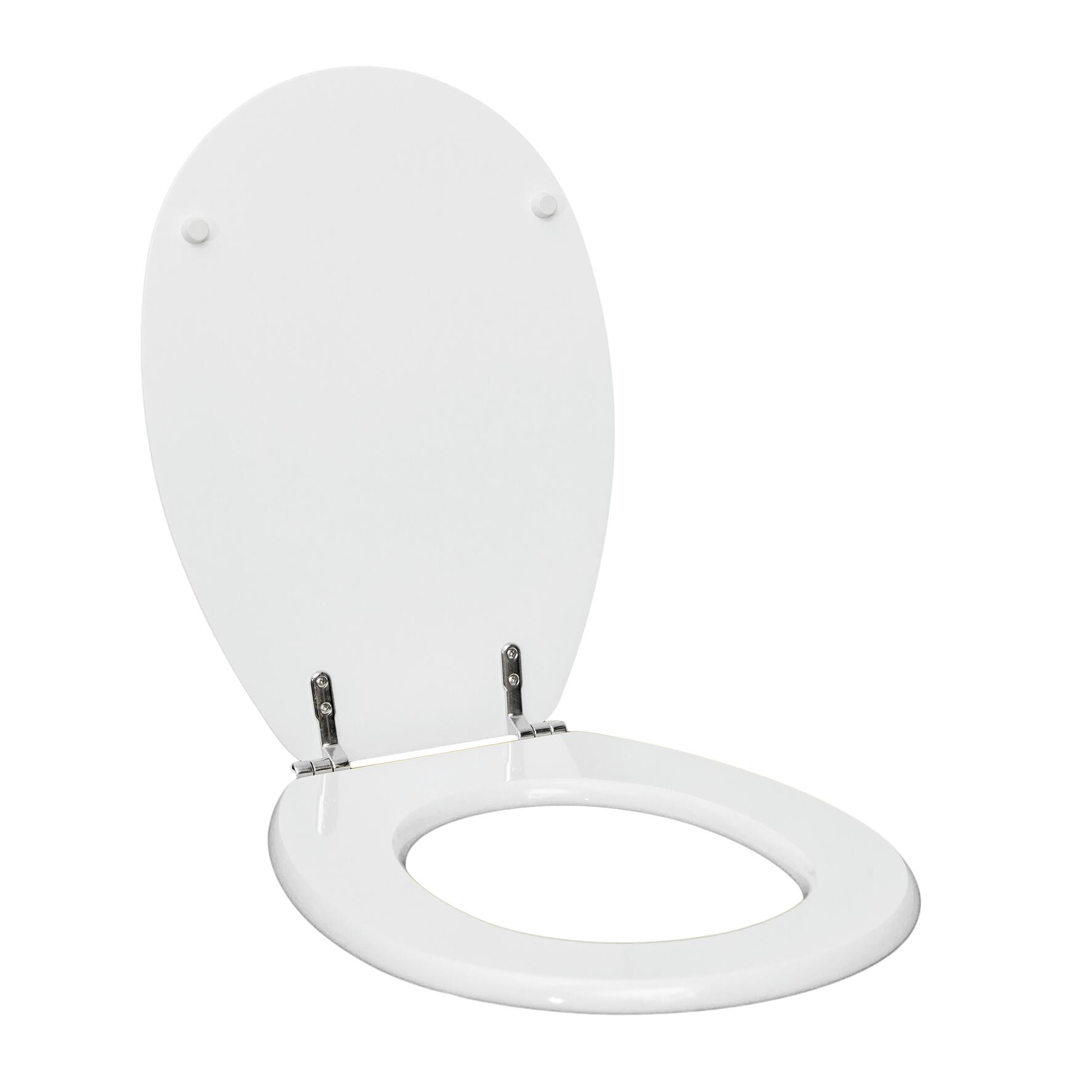 Copriwater Piemonte ovale universale in mdf bianco - 3