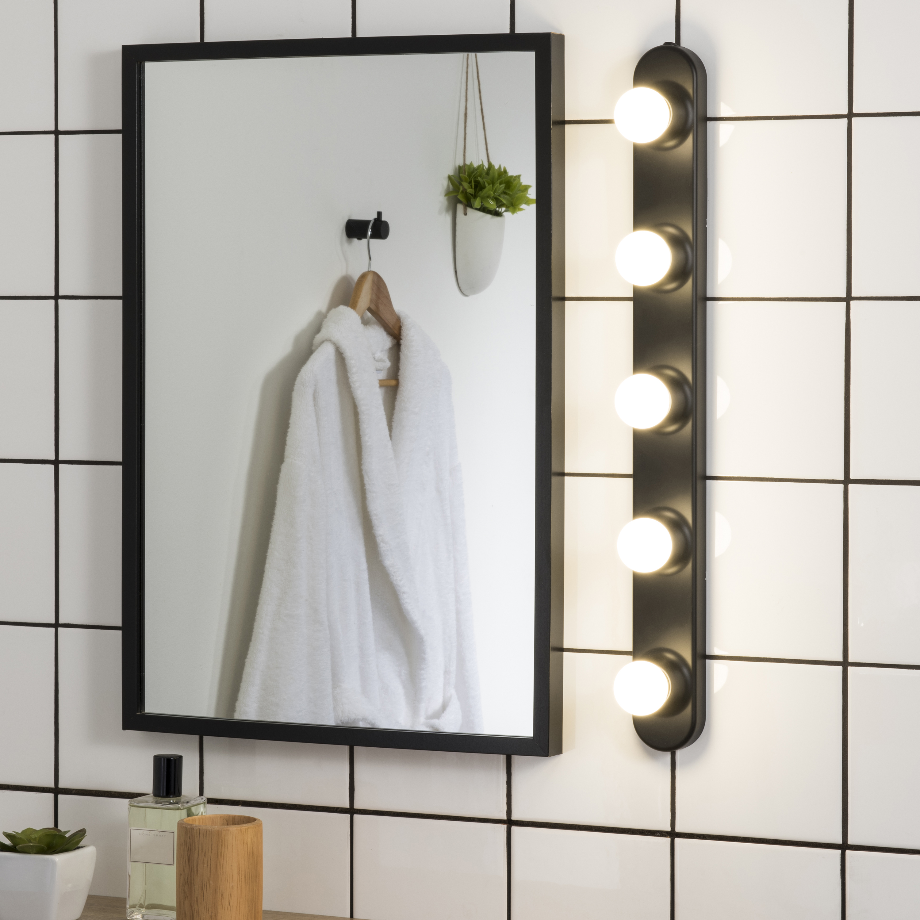 Candeeiro de parede 5x14 8 w 60.5 cm IP21 preto Inspire Lizz - 4