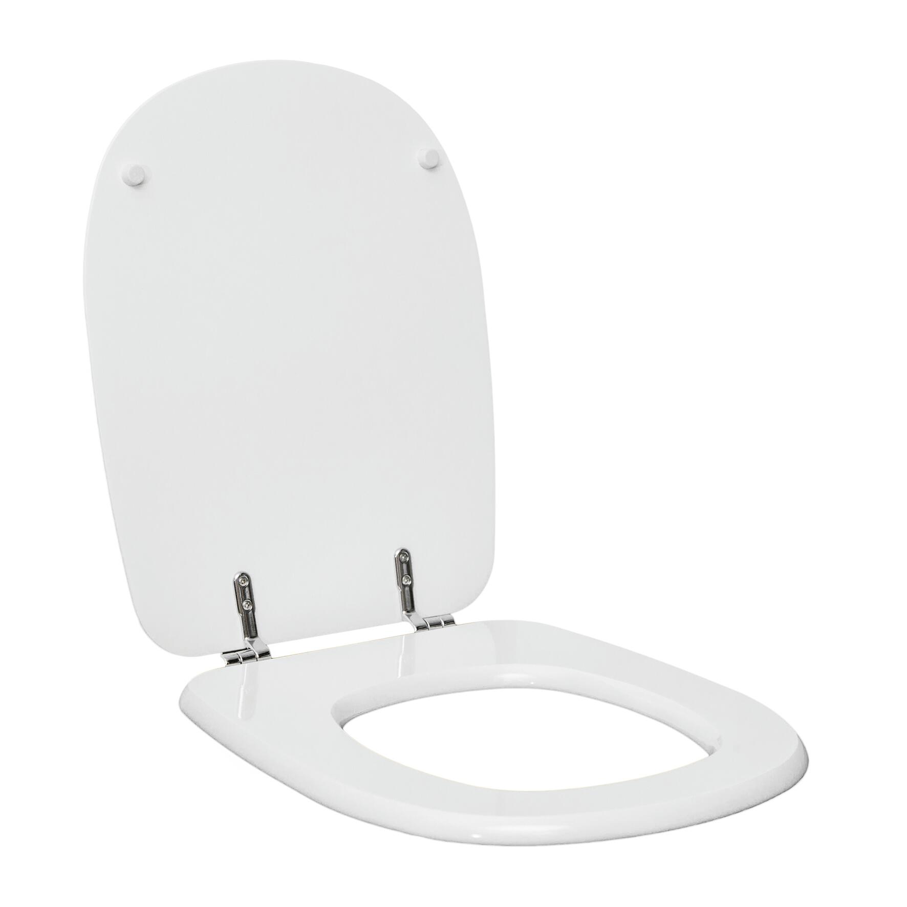 Copriwater Sintesi rettangolare universale in mdf bianco - 3