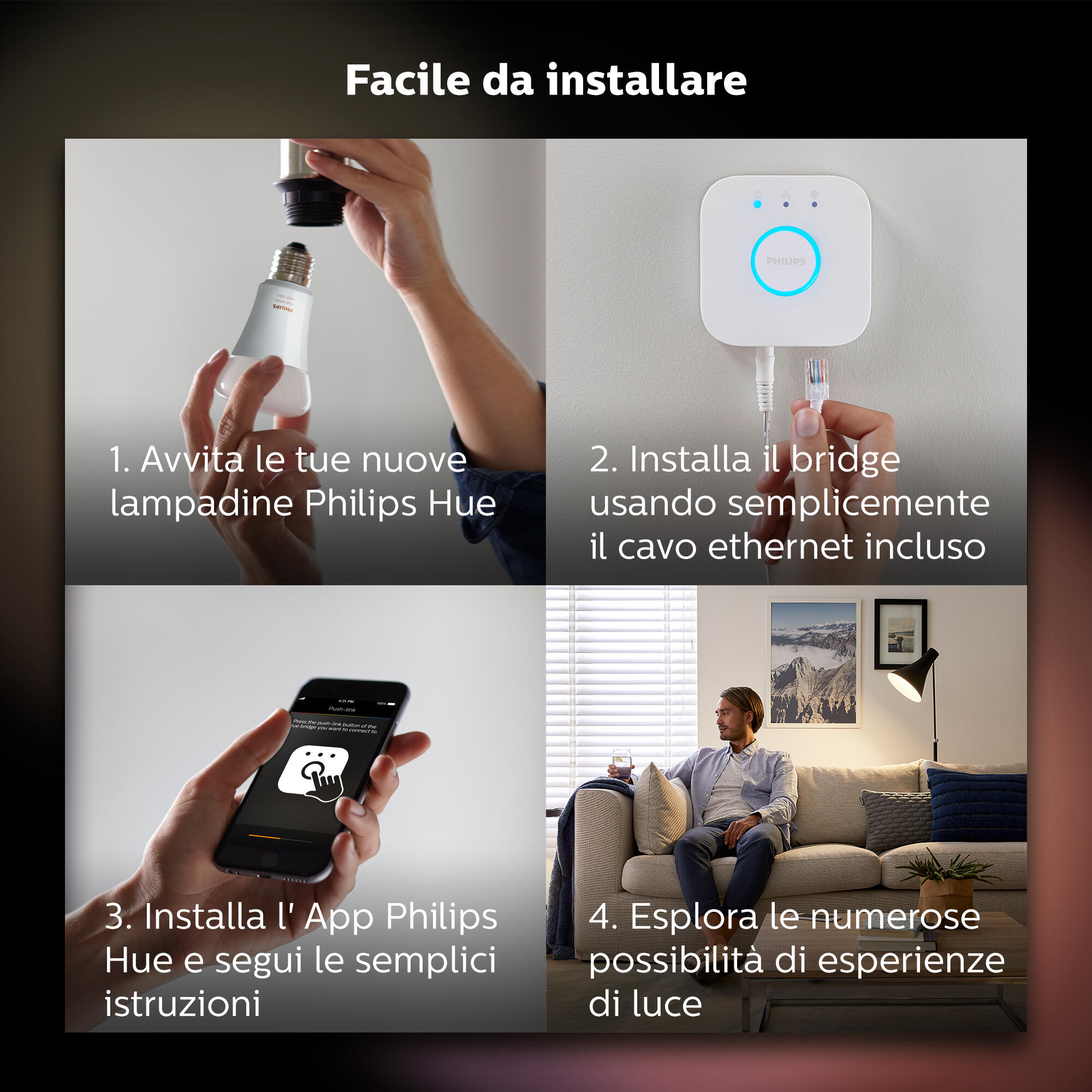 Set da 3 lampadine HUE WHITE BLUETOOTH + BRIDGE + DIMMER, LED, E27 goccia, opaco, luce calda, 9W= 806 LM 150° dimmerabile, PHILIPS HUE - 3