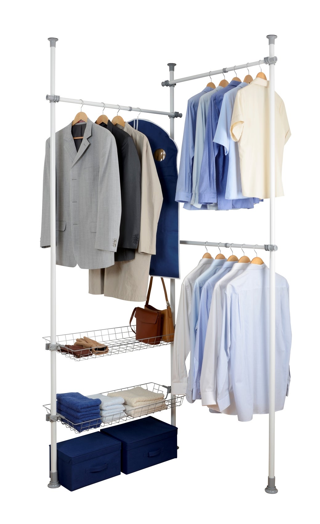 Portant téléscopique Herkules blanc H.250 x l.215 x P.38 cm - 5