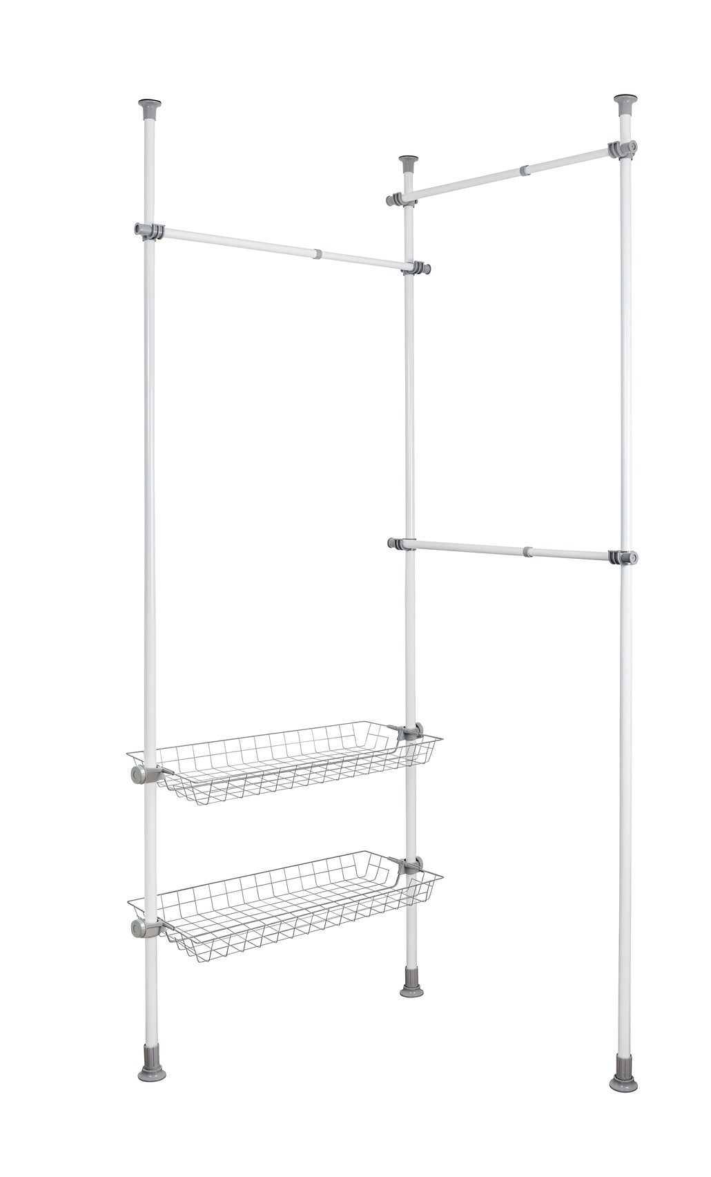 Portant téléscopique Herkules blanc H.250 x l.215 x P.38 cm - 6