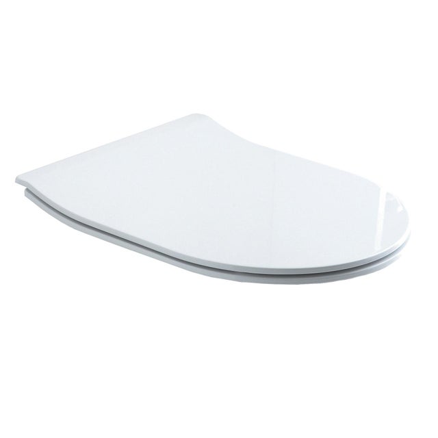 Copriwater Clear Slim Soft Close ovale dedicato per serie sanitari OLYMPIA CERAMICA con chiusura rallentata in duroplast bianco