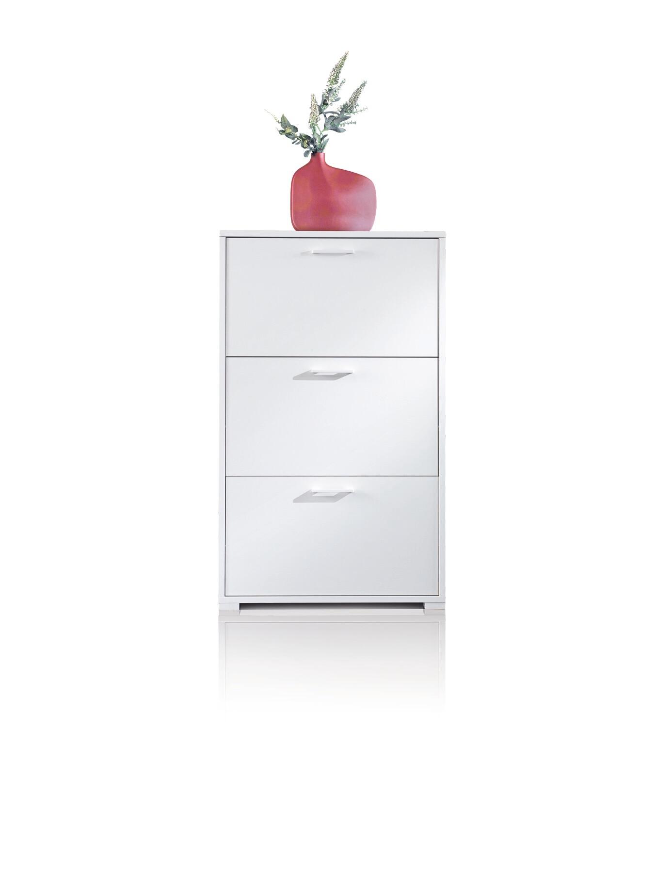 Scarpiera Puzzle 3 ante doppia profondità L 67 x H 112 x P 28 cm 18 paia, bianco - 4