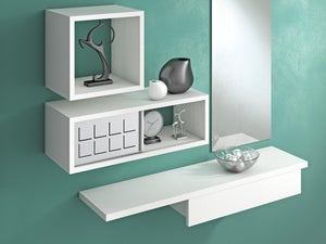 Maison Exclusive - Mensole da Parete 4 pz Bianco Lucido 80x9x3 cm