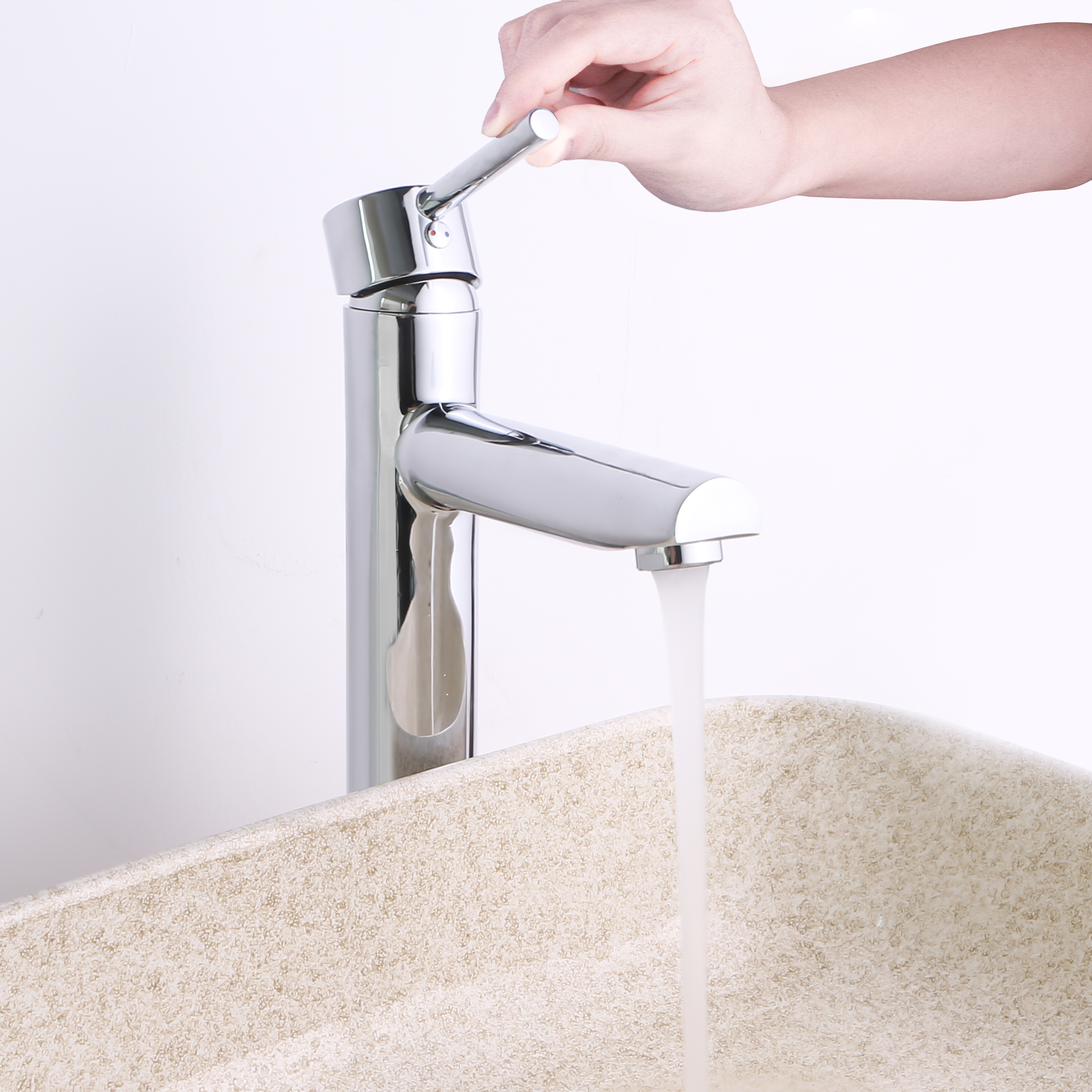 Bateria umywalkowa chrom wysoka Hilo Sensea - 2