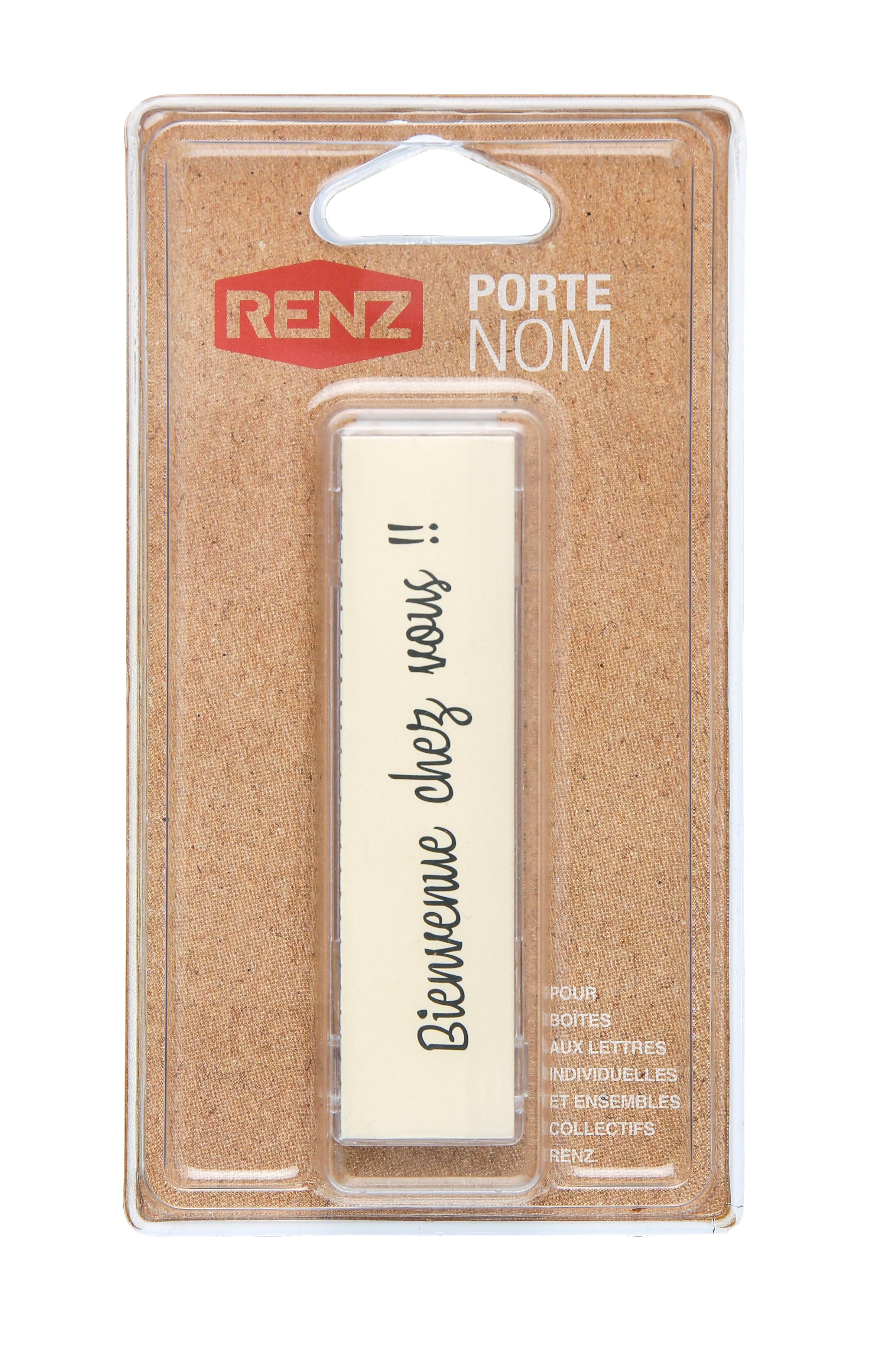 Porte-nom, pour boîte aux lettres H.2.8 x l.10.3 x P.0.5 cm RENZ, transparent - 3