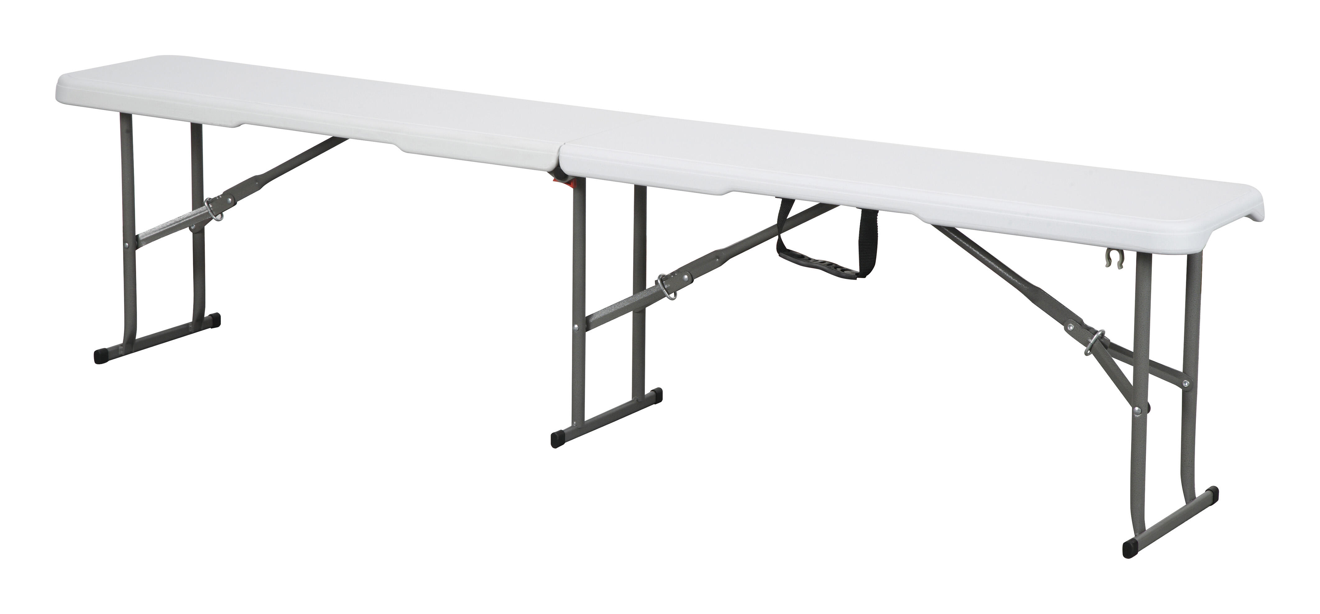 Panca da giardino in acciaio pieghevole Lifetime, seduta in resina iniettata bianca L 183 x H 43 x P 28 cm - 7