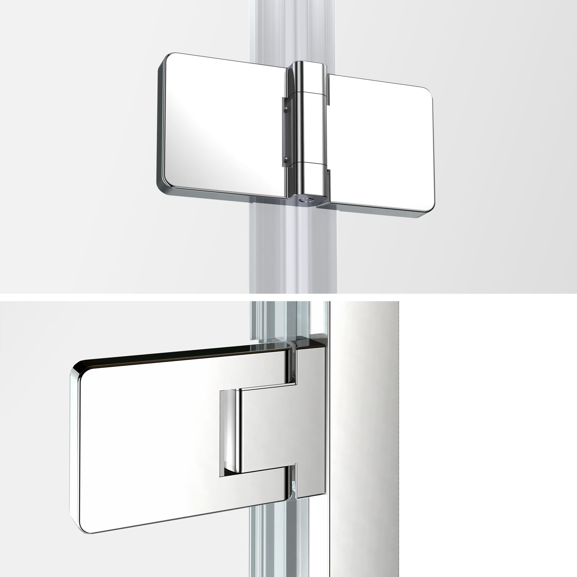 Pare-baignoire pliable transparent chromé, H.150 x l.120 cm Charm - 5