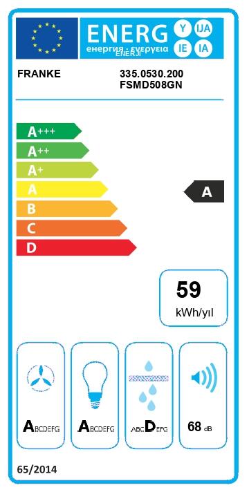 Cappa a parete Smart Deco FSMD 508 WH FRANKE verde L 50 cm - 4