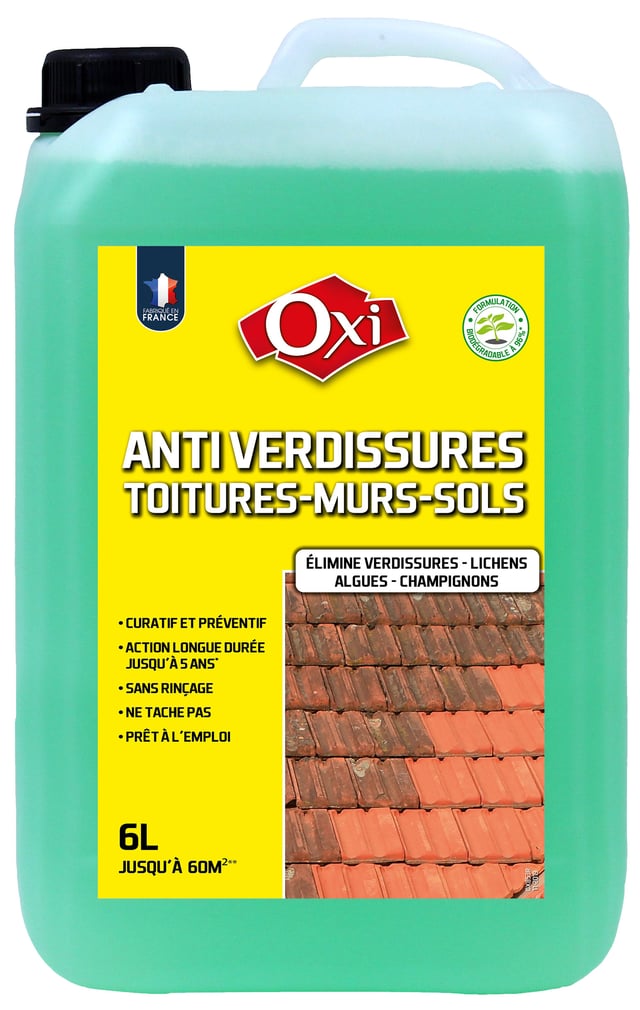 Traitement anti-dépots verts façade OXYTOL, 6 L Le glouton
