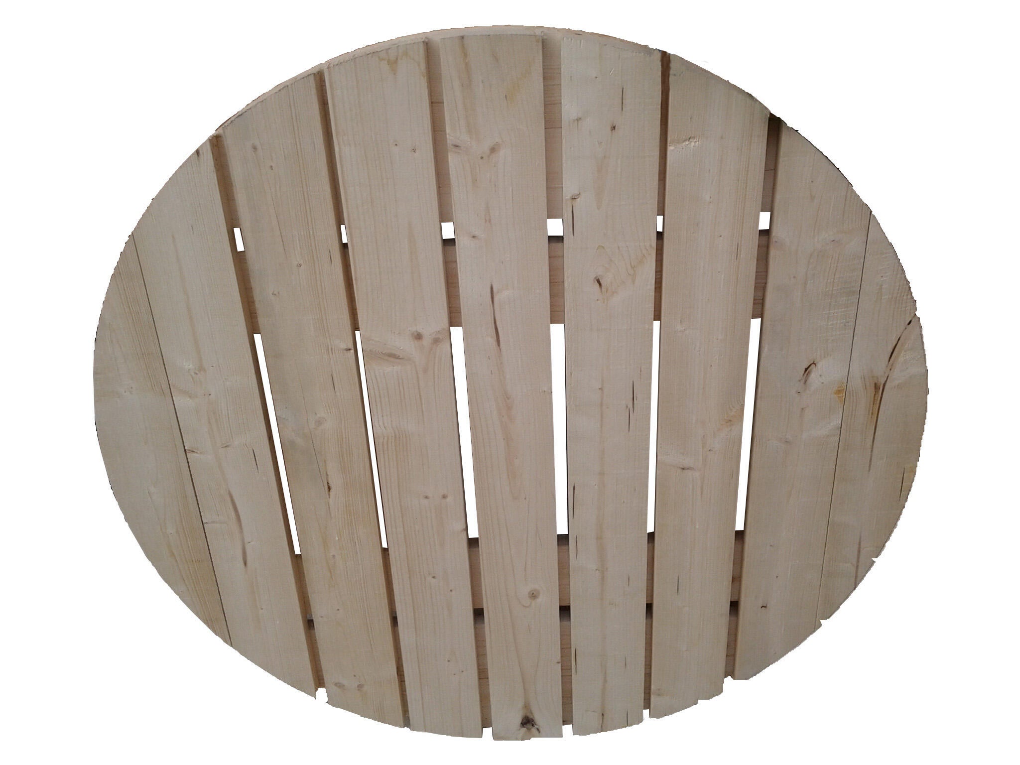 Piano tavolo in abete grezzo 44 mm Ø 1200 mm - 11