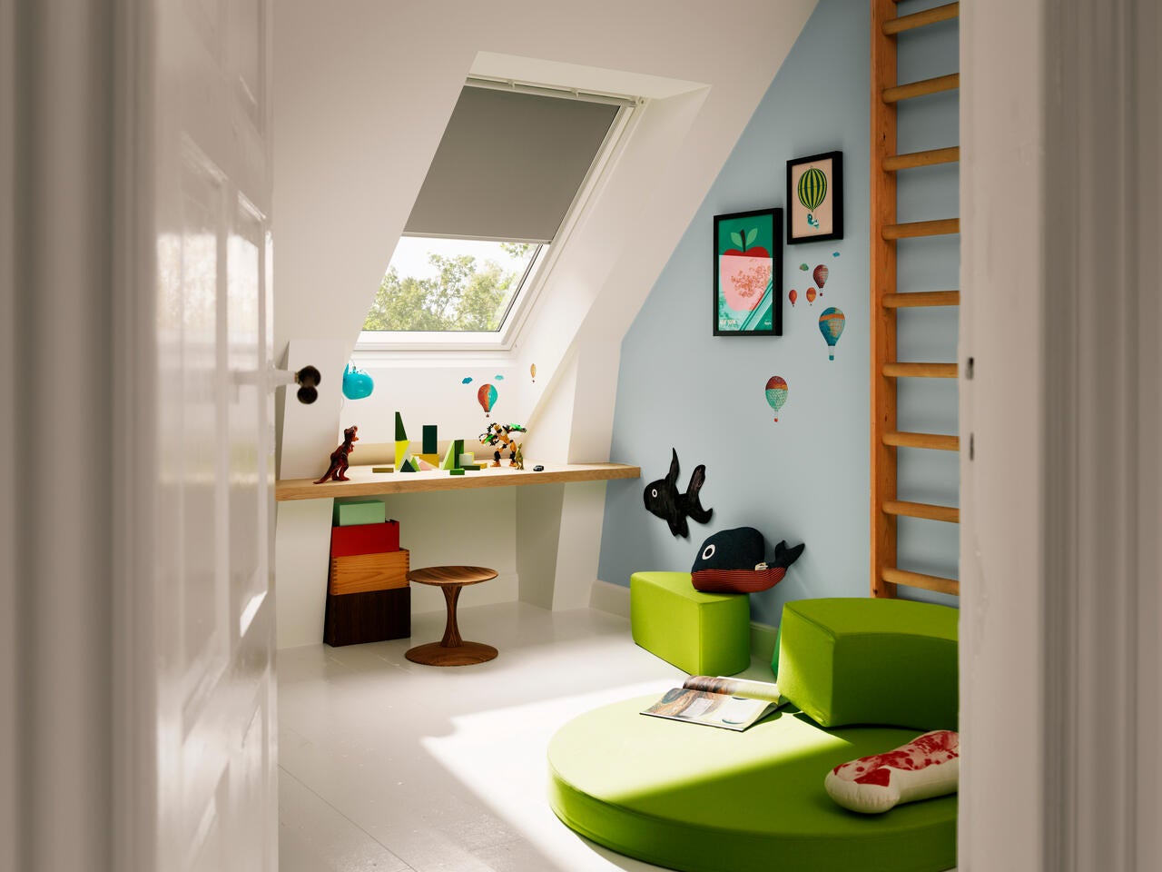 Store fenêtre de toit VELUX occultant gris DKL CK02 0705S, cadre gris - 4
