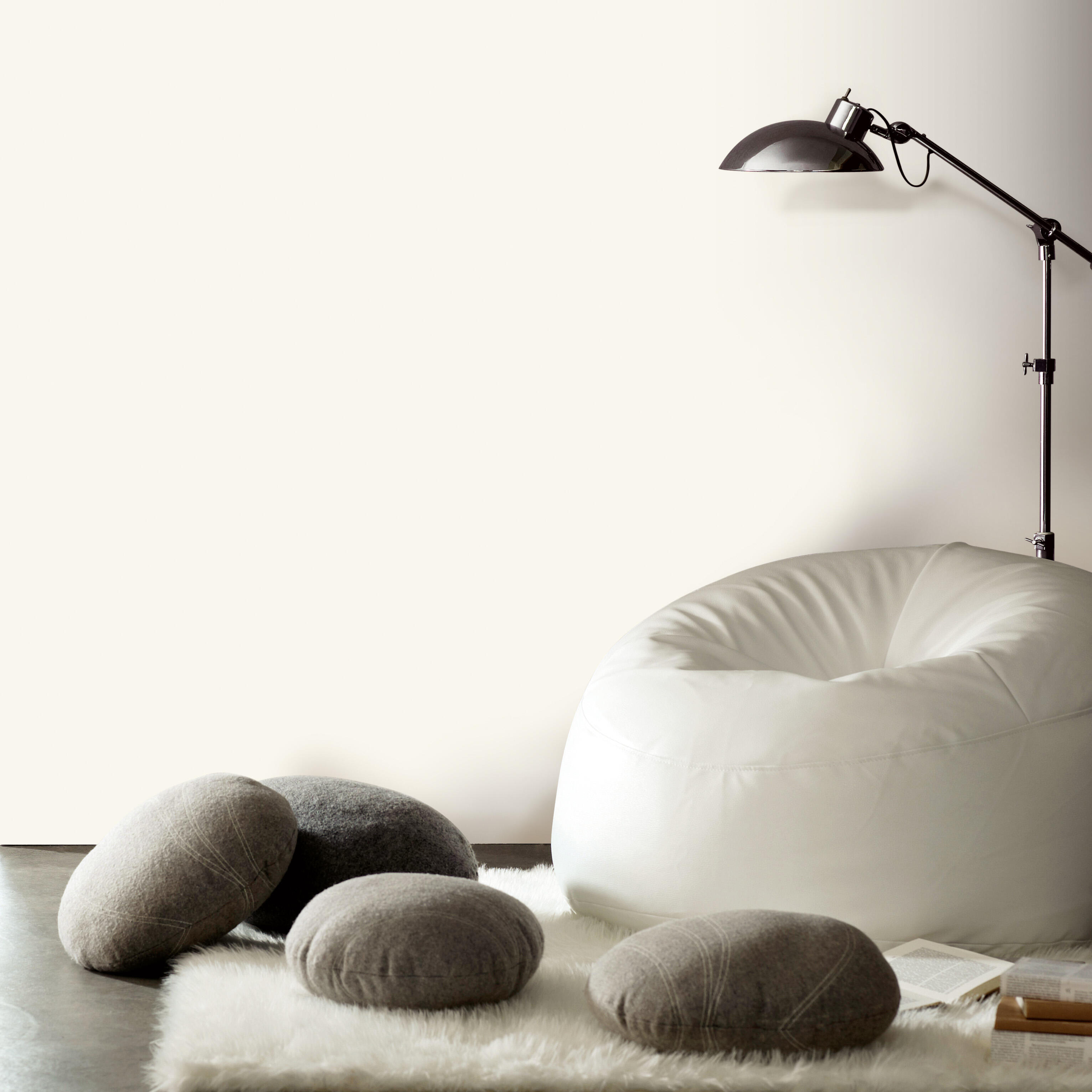 Papier peint intissé Béton métal INSPIRE blanc - 2
