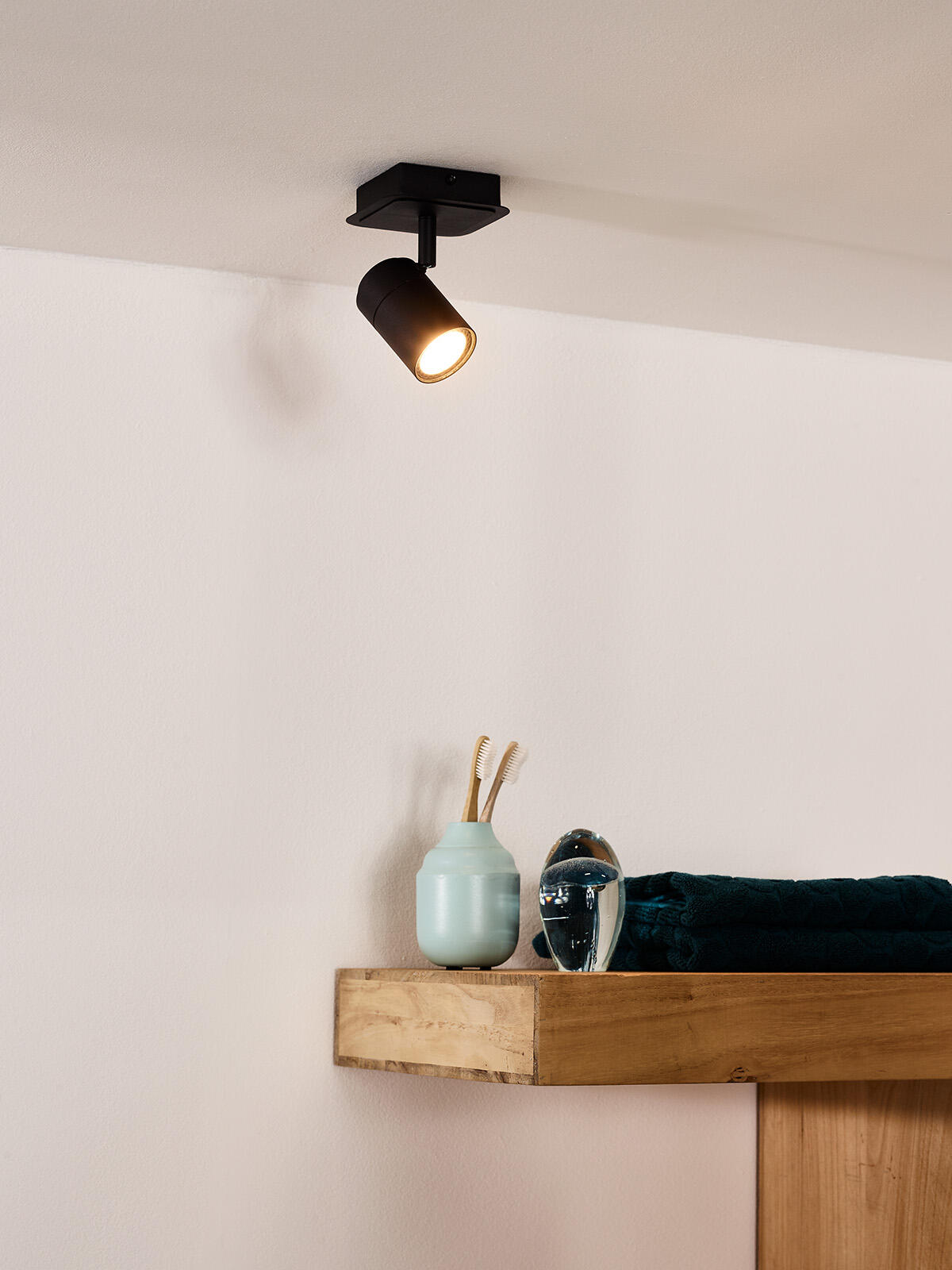 Spot gu10, design, acier noir, LUCIDE Lennert | Leroy Merlin