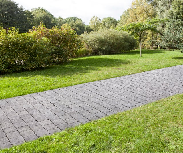 Pavé béton Samara au m², gris/noir nuancé L.15 cm x l.15 cm x Ep.60 mm