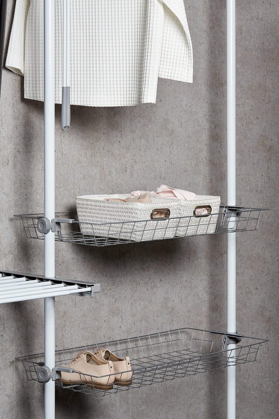 Portant téléscopique Herkules blanc H.250 x l.215 x P.38 cm - 10