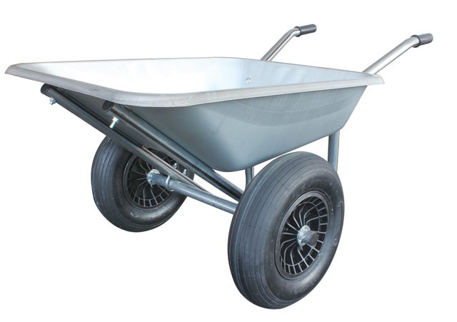 AIRAJ Brouette, Brouette de Jardin,Max 250 KG,en Métal Galvanisé