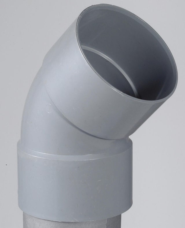 Coude 45° en pvc à coller, femelle / mâle, D.50