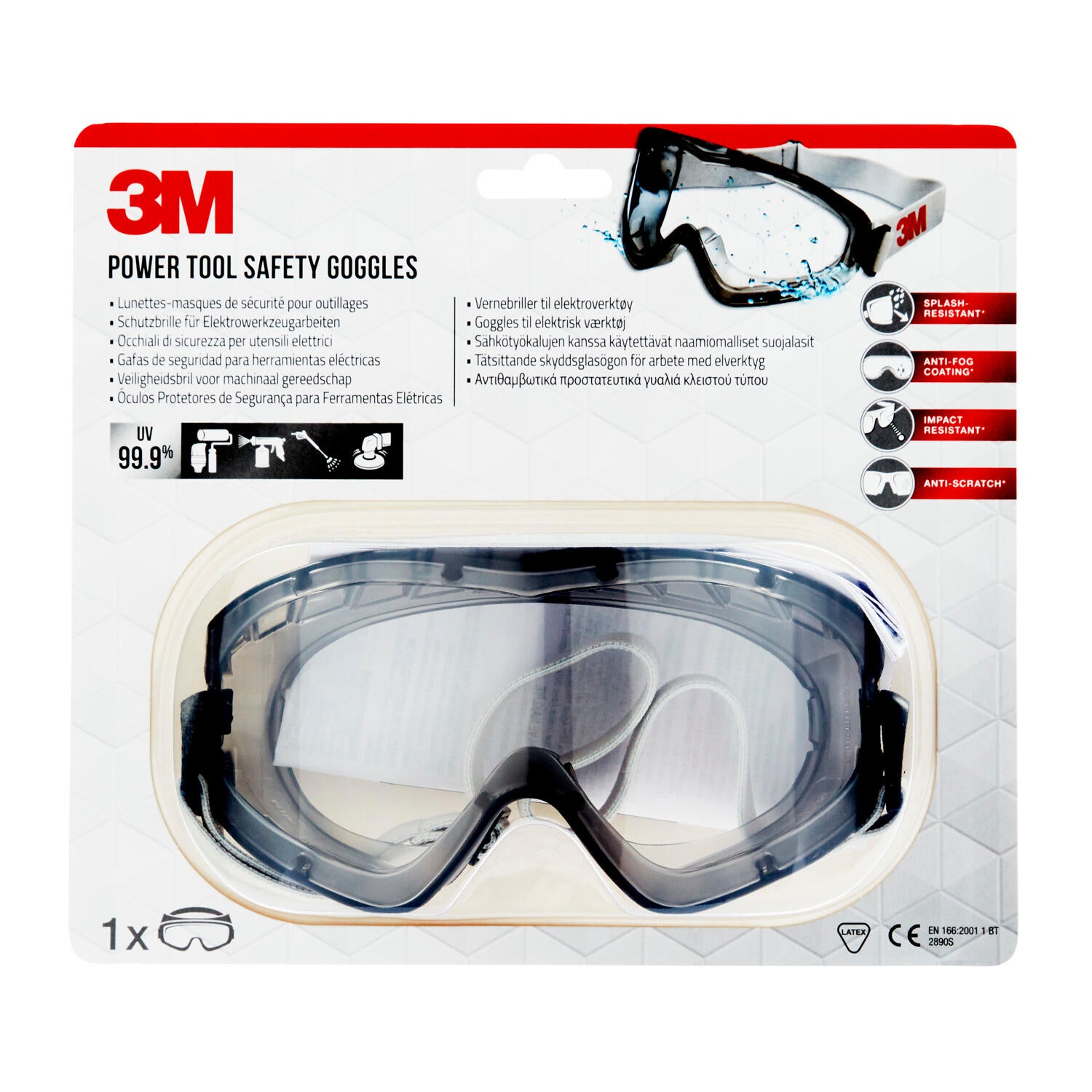 Lunettes masque de protection 3M Grand confort, verre incolore - 2