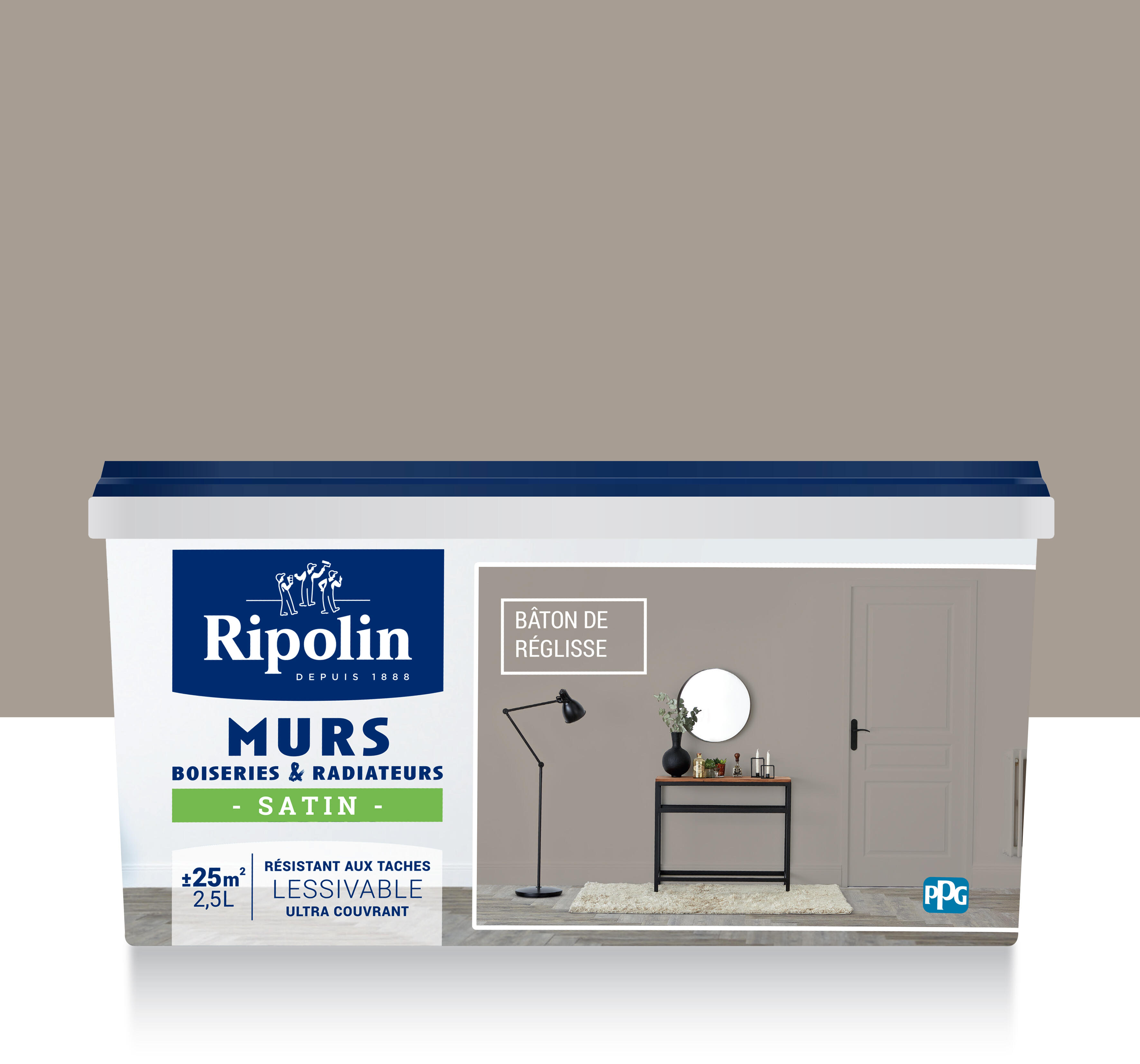 Peinture bâton de réglisse mur, boiserie, radiateur RIPOLIN satiné 2.5 ...