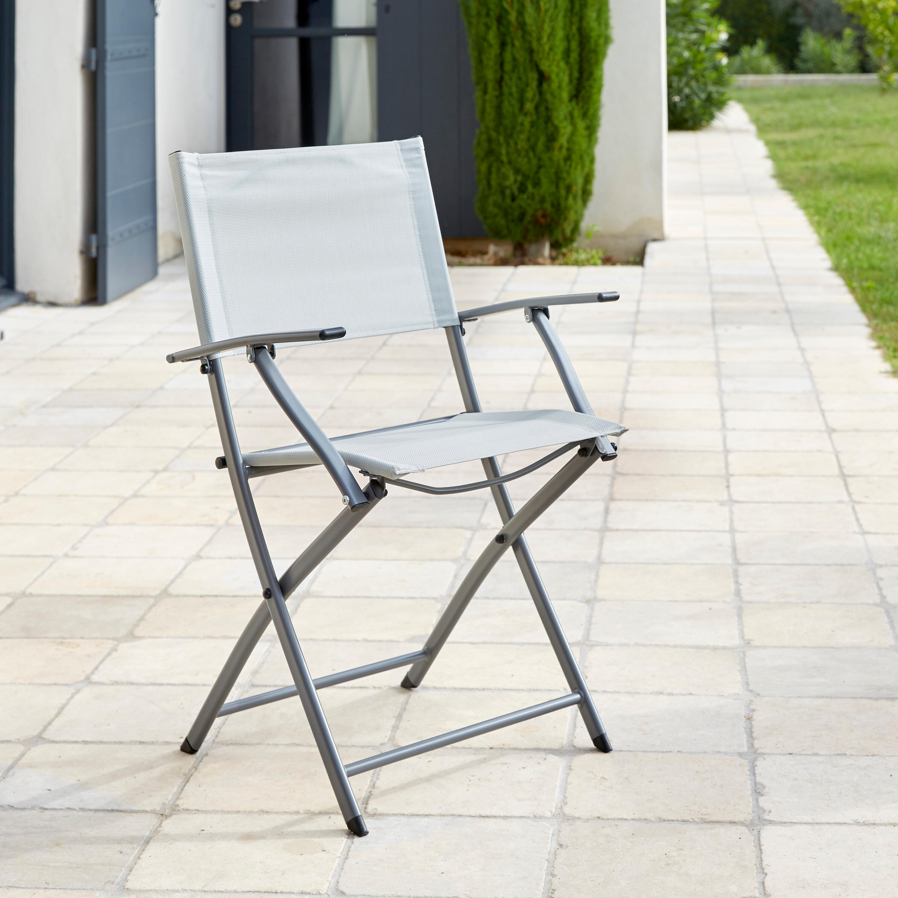 Fauteuil de jardin NATERIAL Emys en acier gris - 5