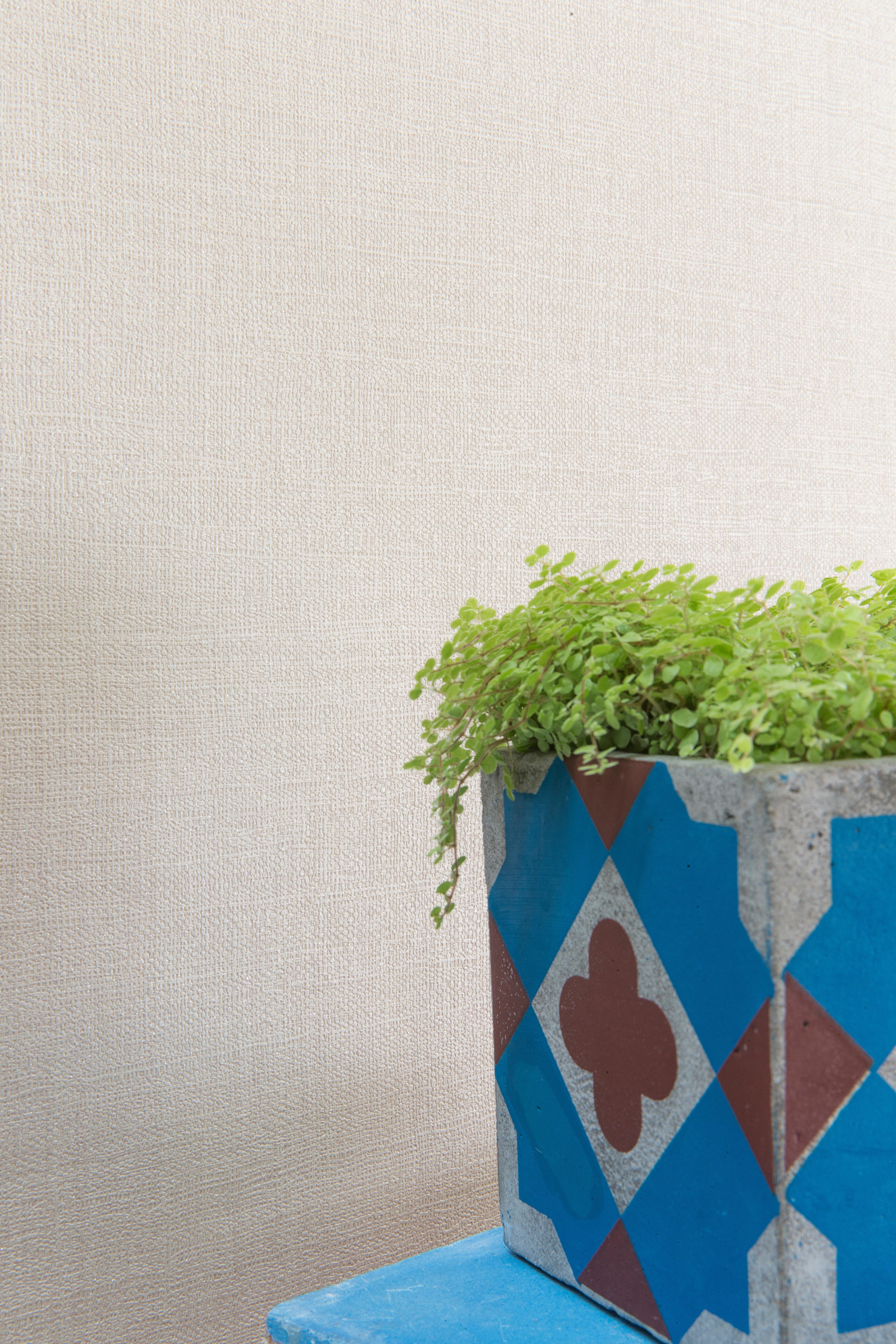 Papier peint intissé Textile nacré INSPIRE blanc - 5