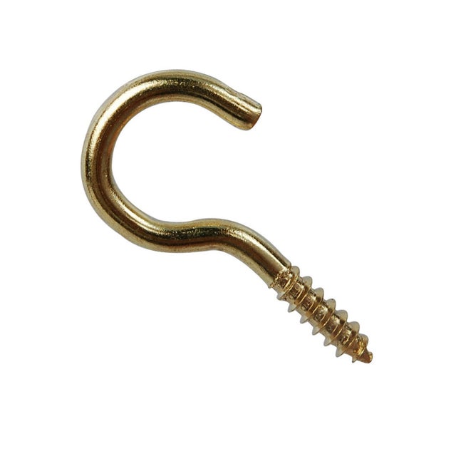 Lot de 20 crochets à visser laiton STANDERS, Diam.2.5 x L.10 mm