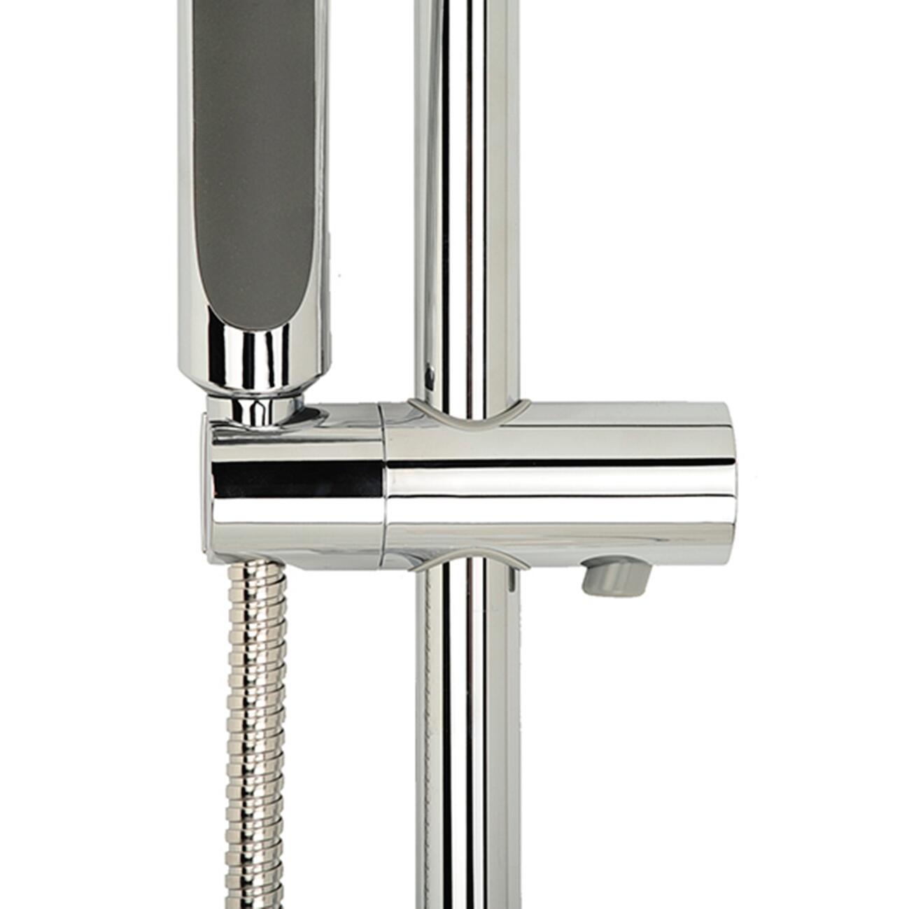 Pommeau de douche avec flexible et barre de douche 4 jet(s) chrome Docce SENSEA - 6