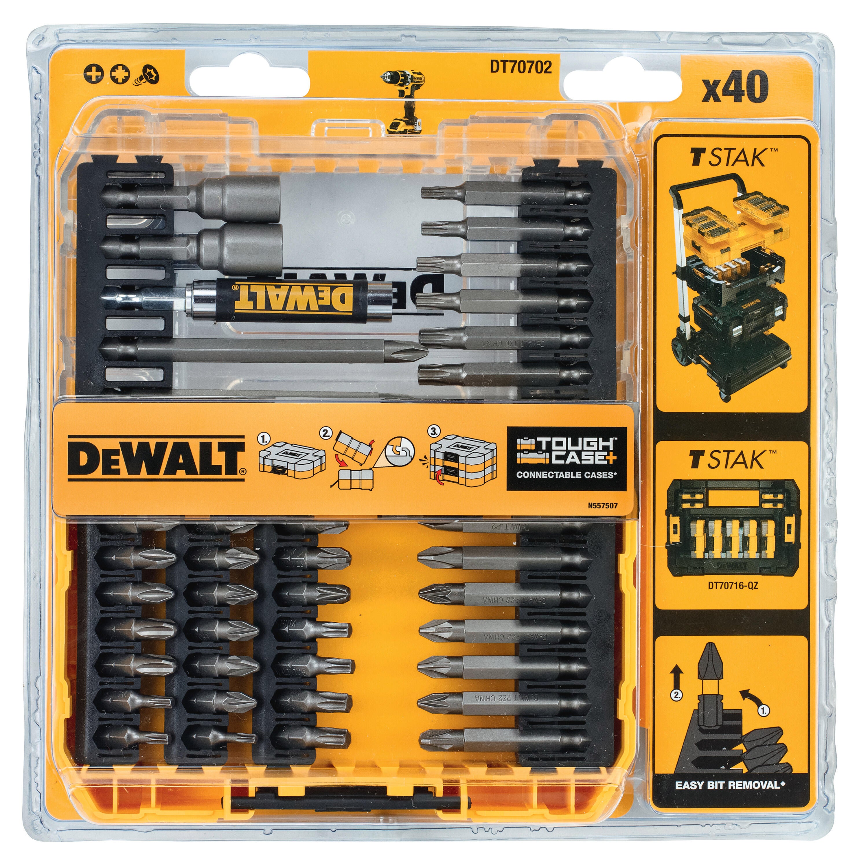 Embout de tournevis coffret de 40 pieces Dt70702 DEWALT - 2