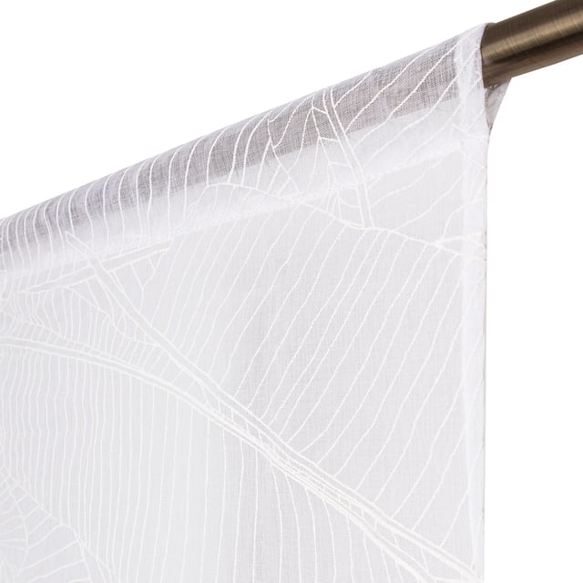 Vitrage tamisant, Lupita, blanc H.160 x l.80 cm