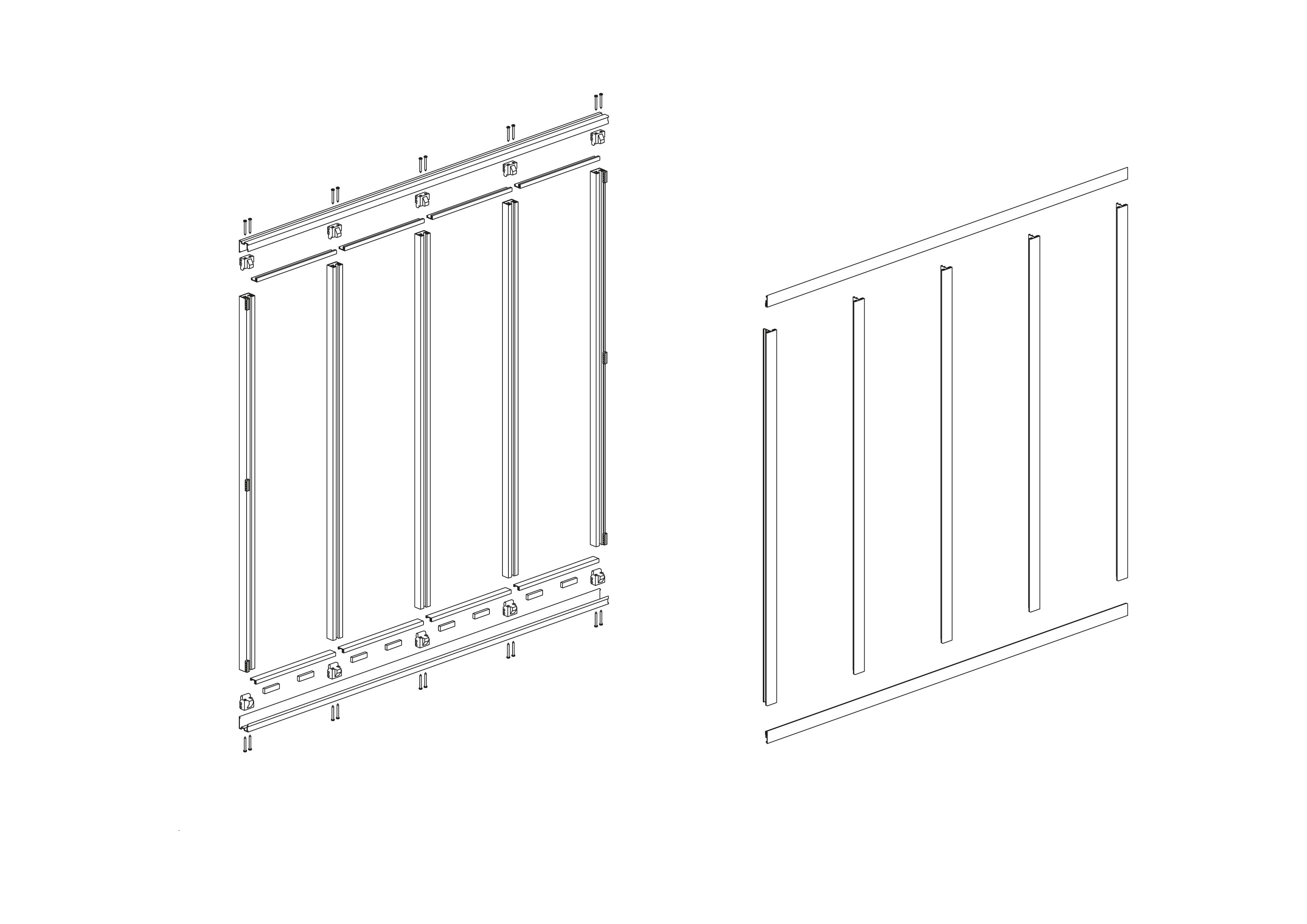 Verrière Atelier fixe en aluminium blanc mat 4 carreaux, H.130 x l.123 c - 5