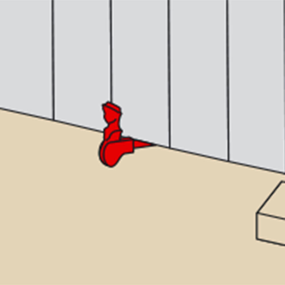 Arrêt bergère de volet à visser en acier noir prépeint, Diam.10 x L.115 mm AFBAT - 3