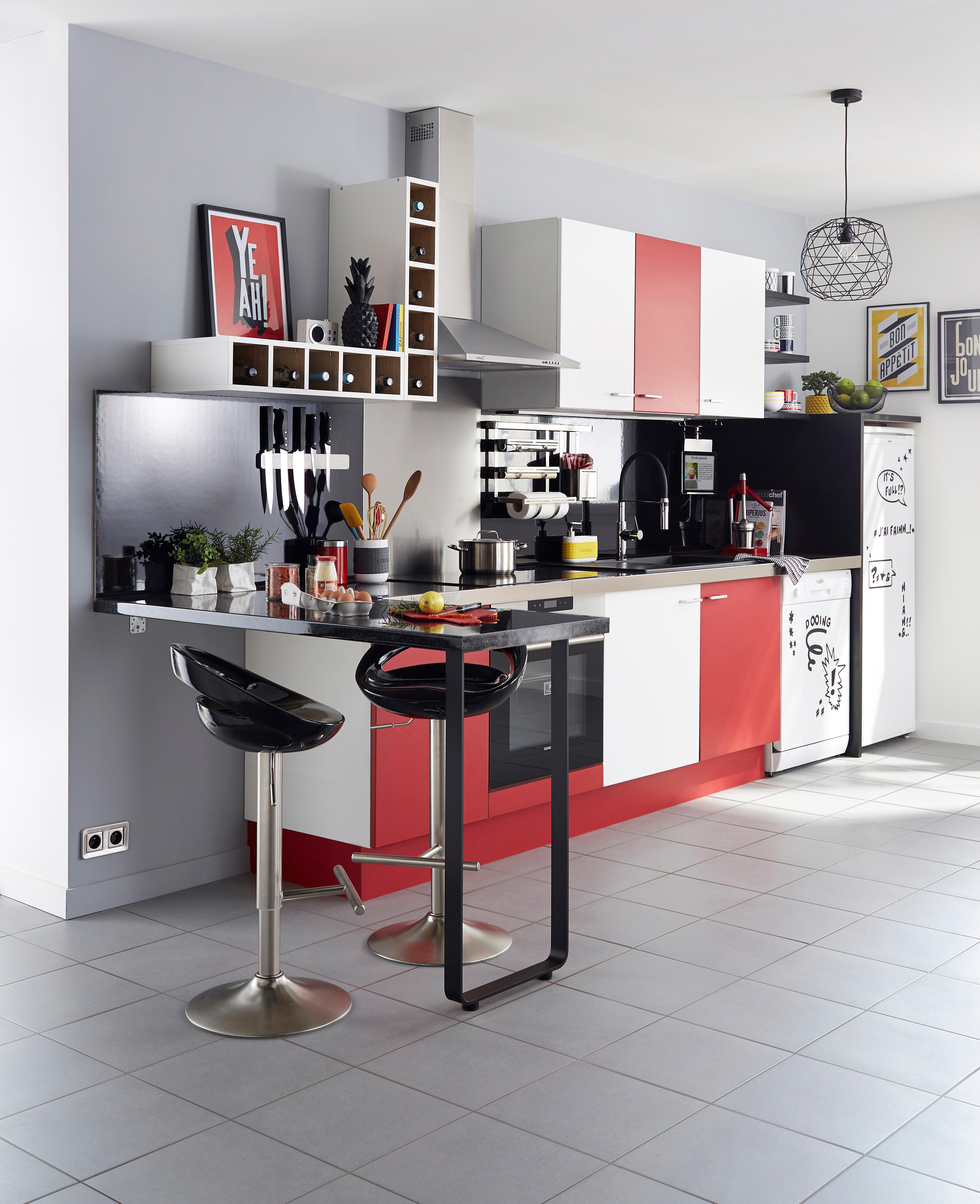 Porte-couteaux aimanté en inox l.38 x H.5 cm - 4