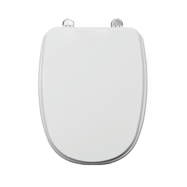Copriwater Square ovale universale in mdf bianco