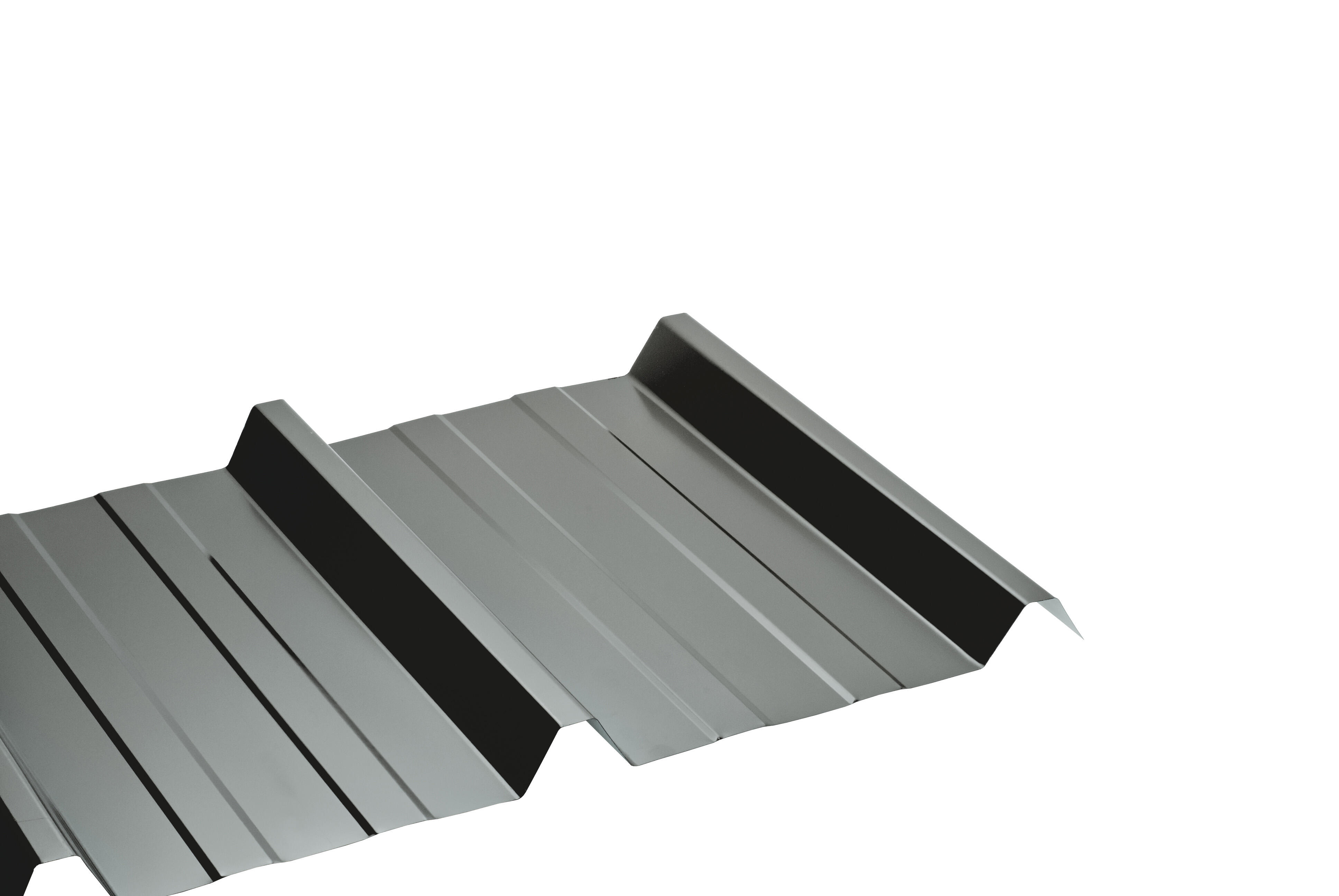 Plaque de couverture, nervuré , gris, l.105 x L.250 cm, H.45 mm, Ep.0.5 mm - 2