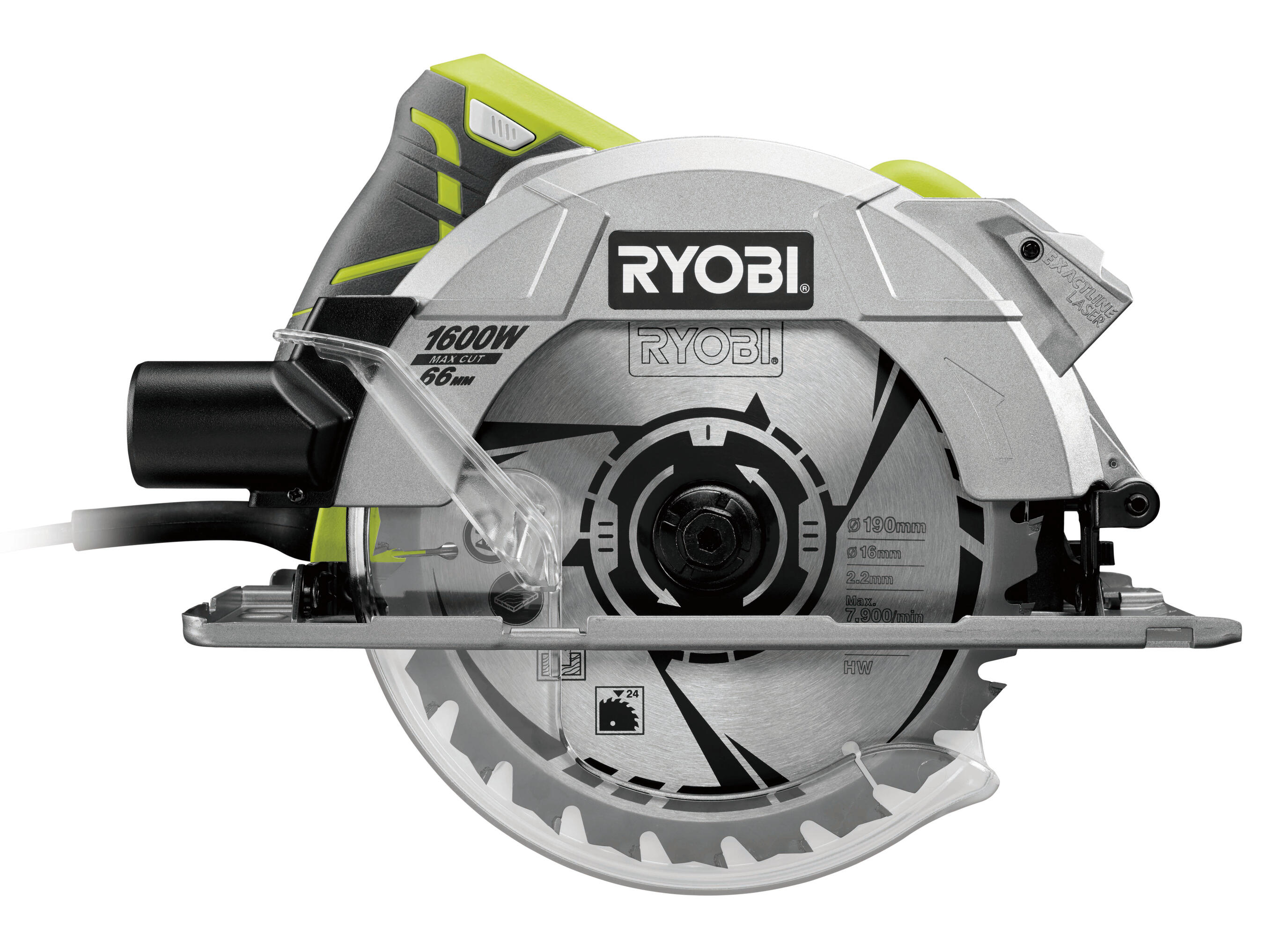 Scie circulaire filaire RYOBI RCS1600K2B, 1600W, 190 mm - 2