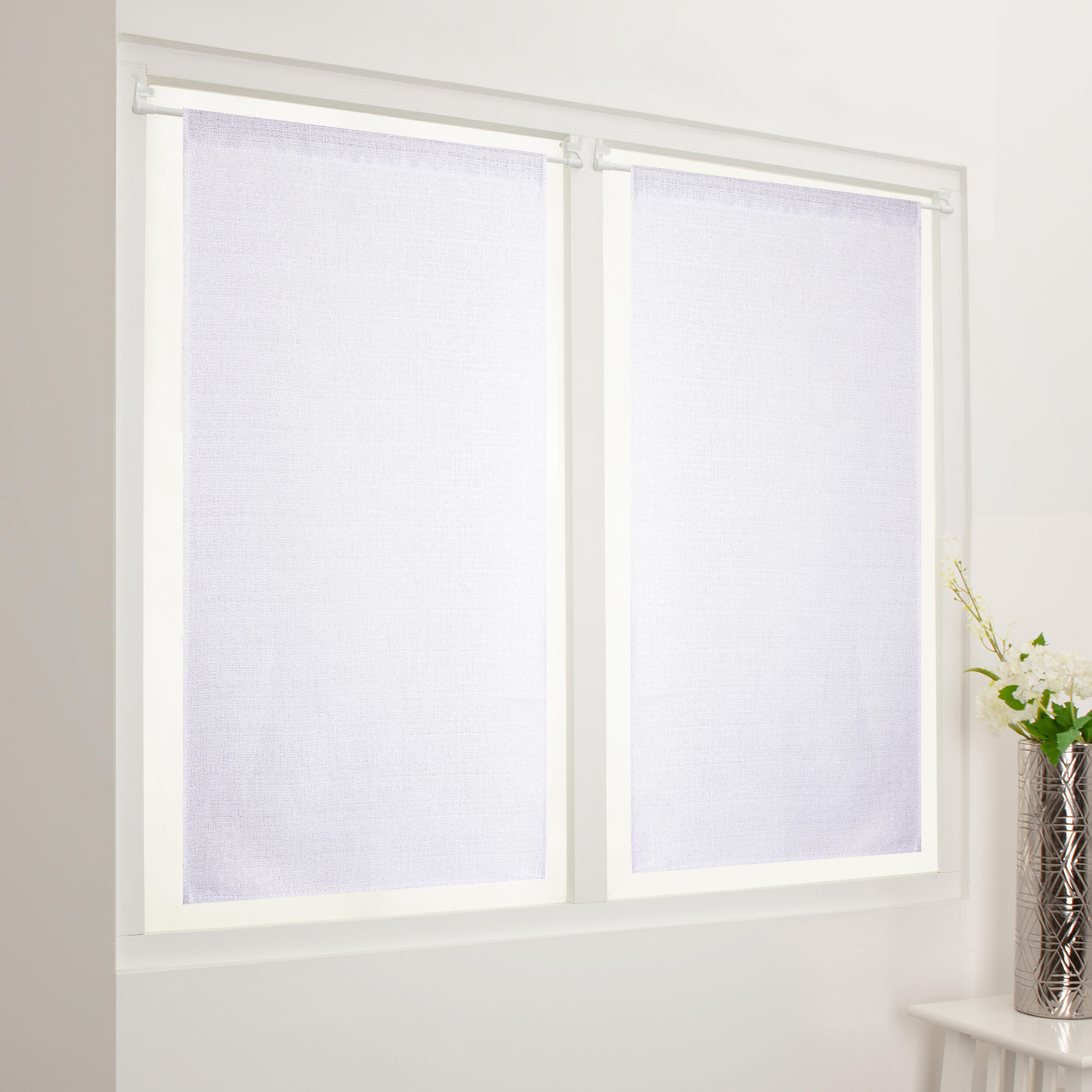 Vitrage tamisant, Lazaro, blanc H.120 x l.60 cm - 4