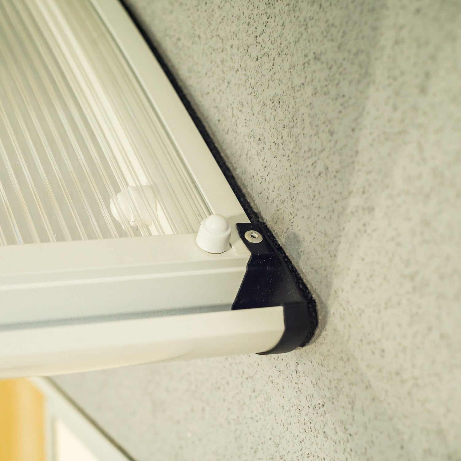 Auvent de porte d'entrée alu blanc Arcus, l.158 x H.27 x P.70 cm  - 12