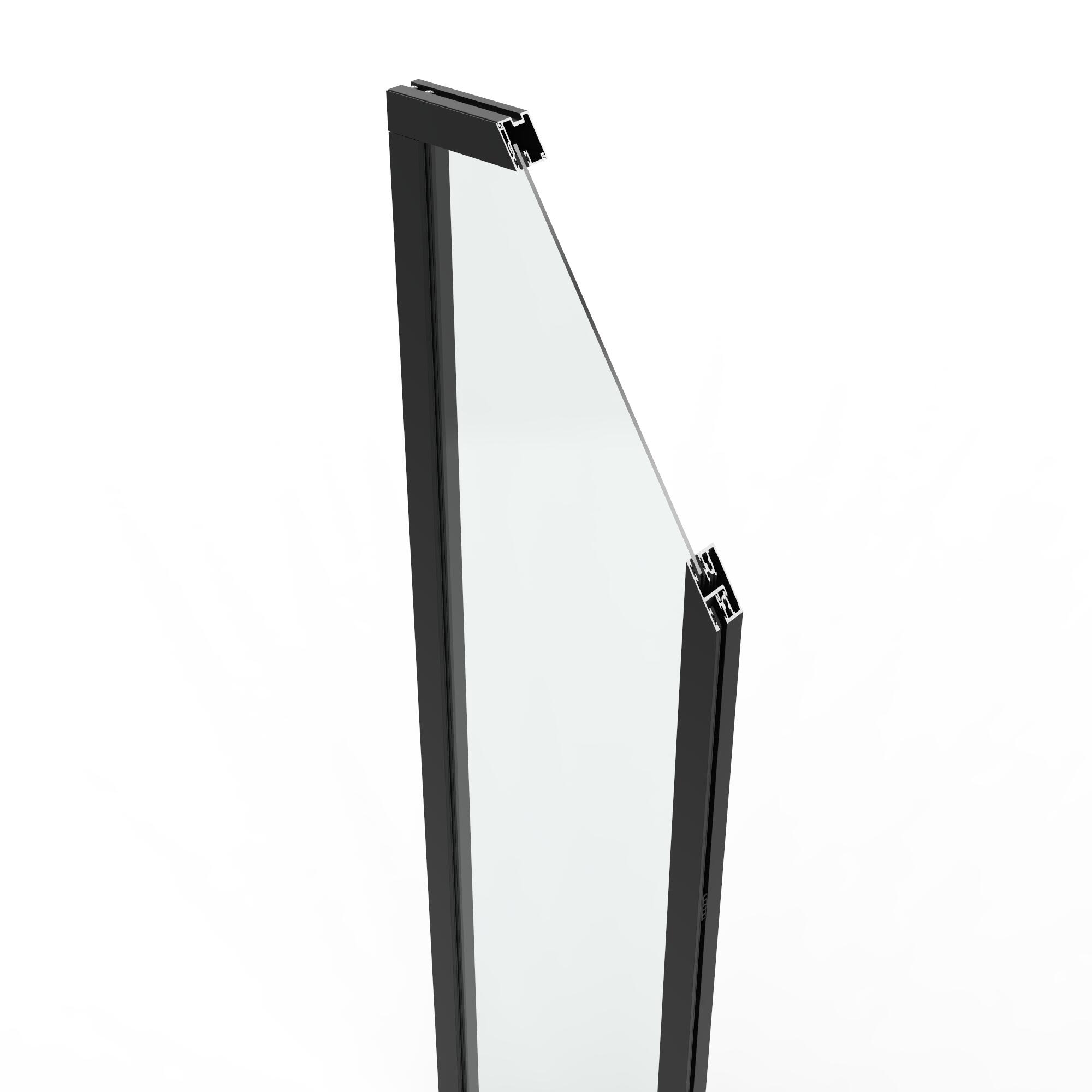 Verrière Atelier fixe en aluminium noir mat 1 carreau, H.108 x l.33 cm - 3
