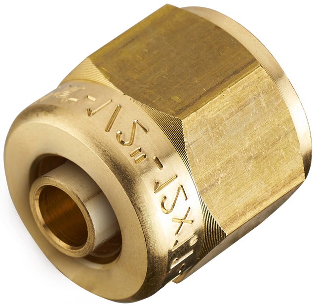 Raccord pour tuyau PERT à compression / à visser F/F, 16 mm / 1/2